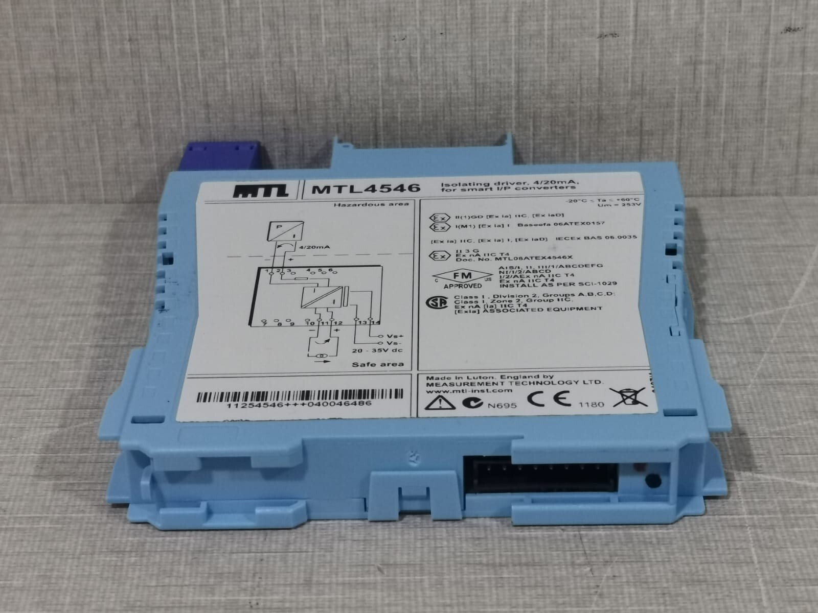 MTL MTL4546 MTL4546 ISOLATING DRIVER MTL FOR SMART I/P CONVERTERS 5