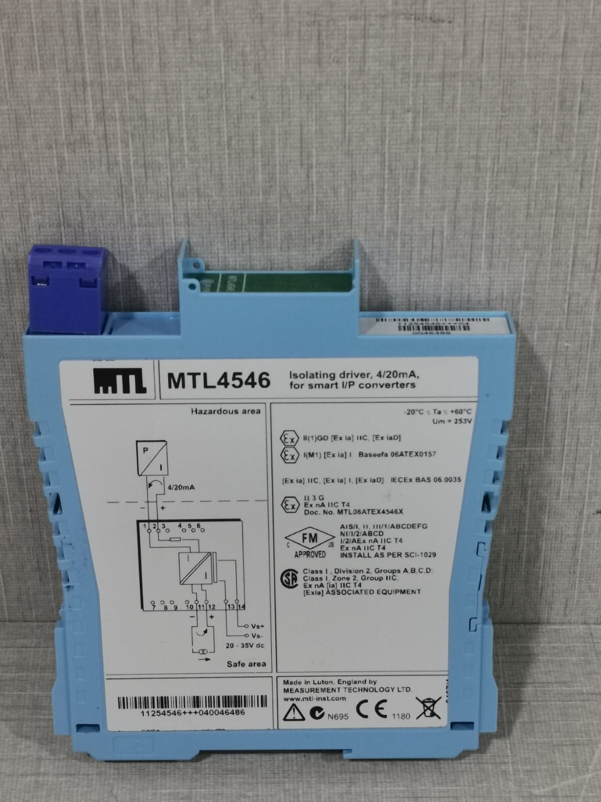 MTL4546 ISOLATING DRIVER MTL FOR SMART I/P CONVERTERS