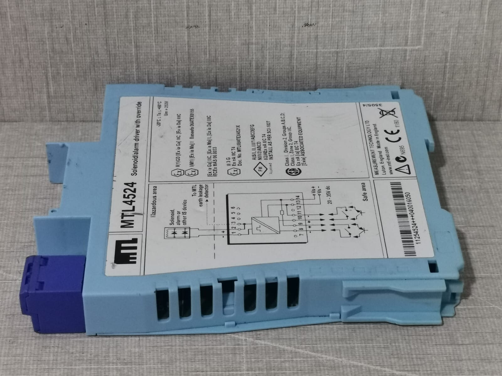 MTL MTL4524 MTL4524 SOLENOID/ALARM DRIVER WITH OVERRIDE 5