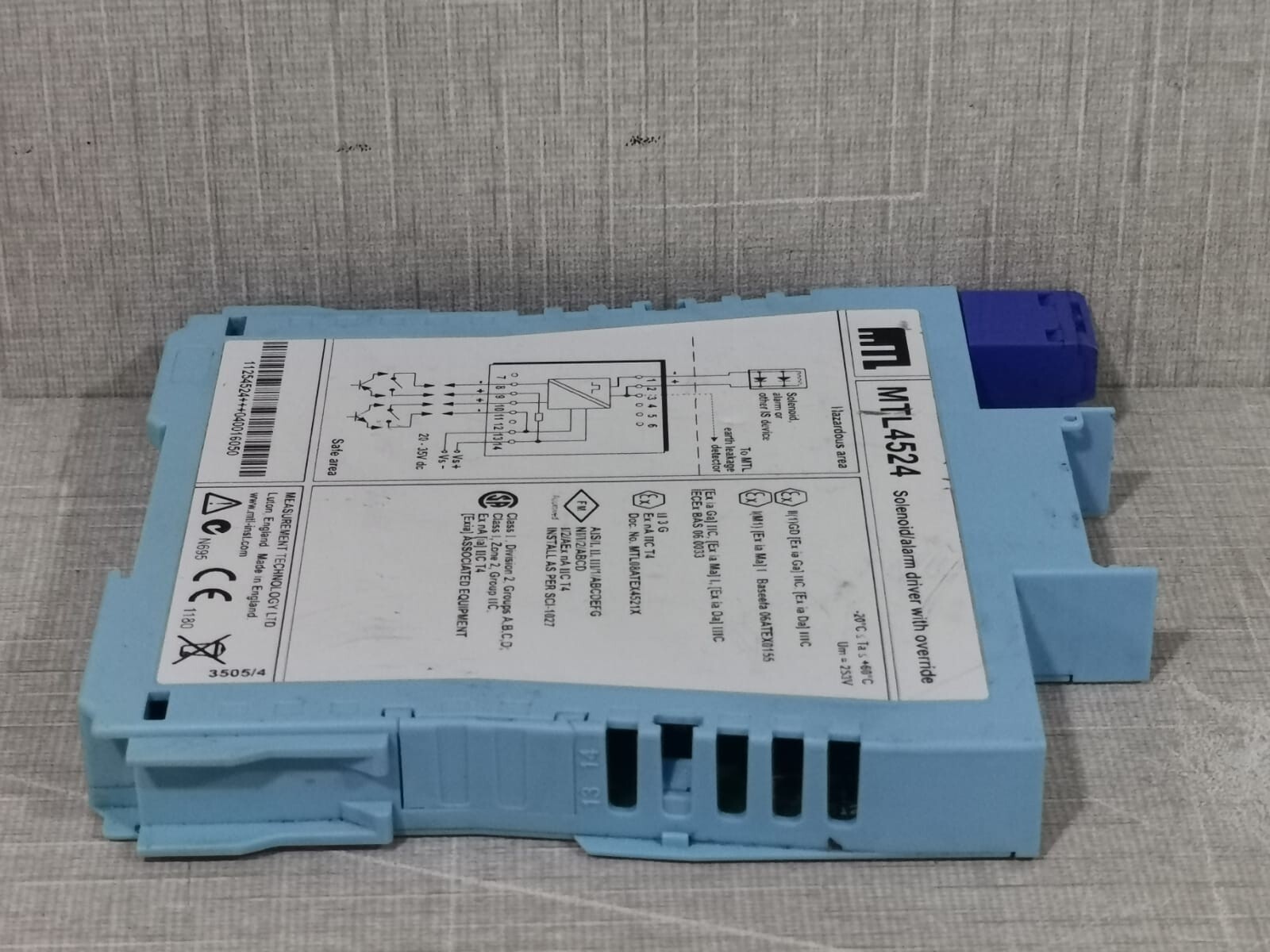 MTL MTL4524 MTL4524 SOLENOID/ALARM DRIVER WITH OVERRIDE 6
