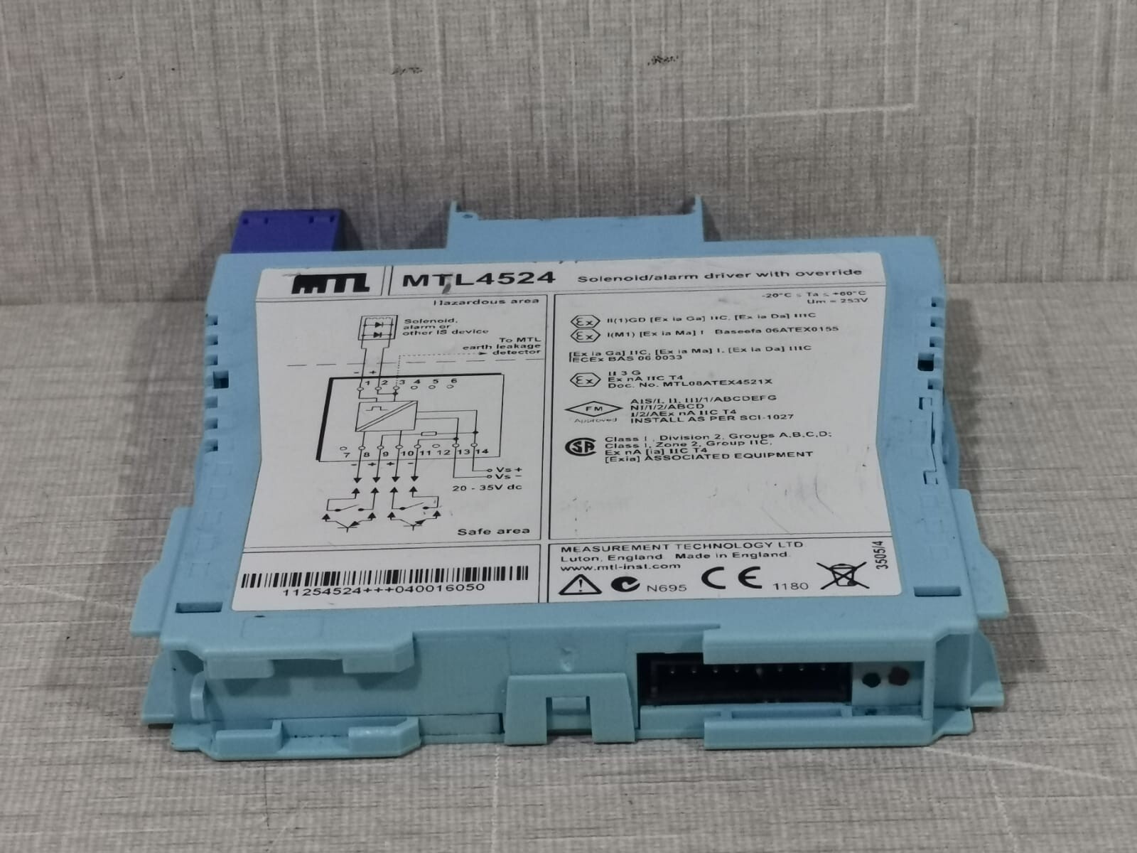 MTL MTL4524 MTL4524 SOLENOID/ALARM DRIVER WITH OVERRIDE 7