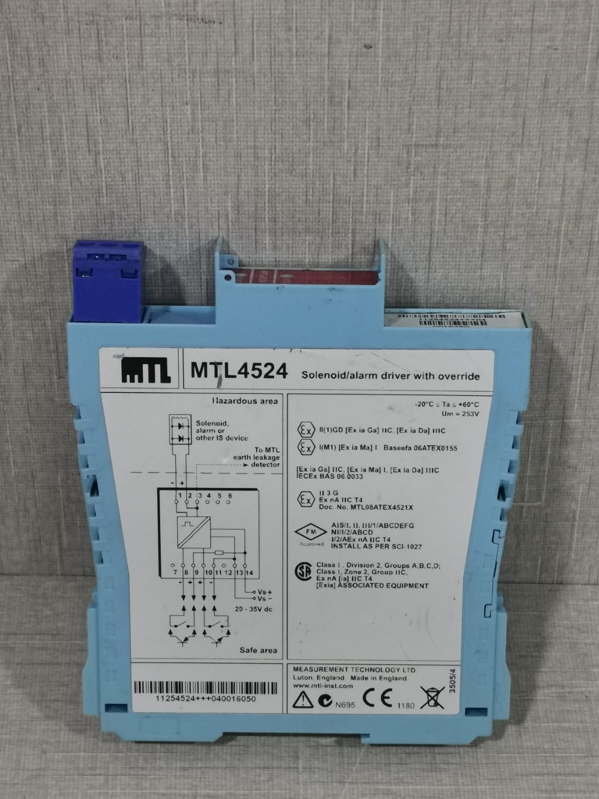 MTL4524 SOLENOID/ALARM DRIVER WITH OVERRIDE