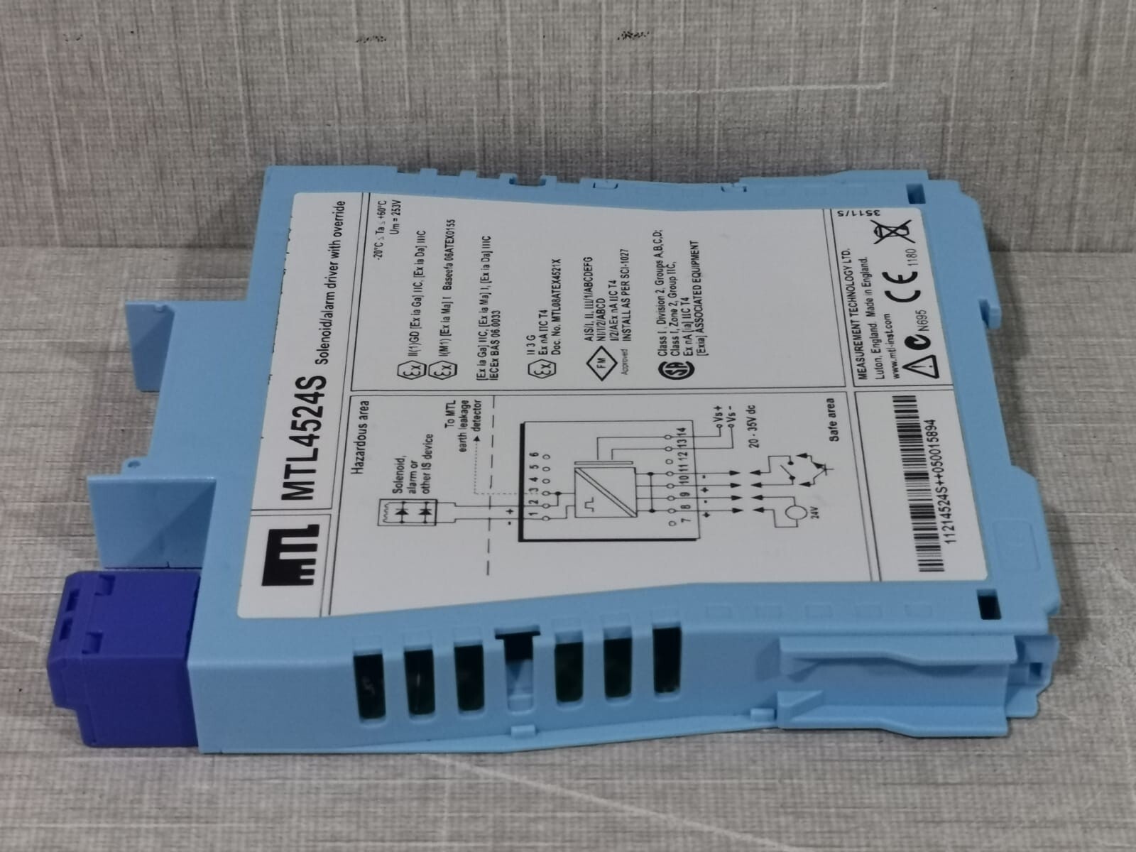 MTL MTL4524S MTL4524S SOLENOID/ALARM DRIVER WITH OVERRIDE 5