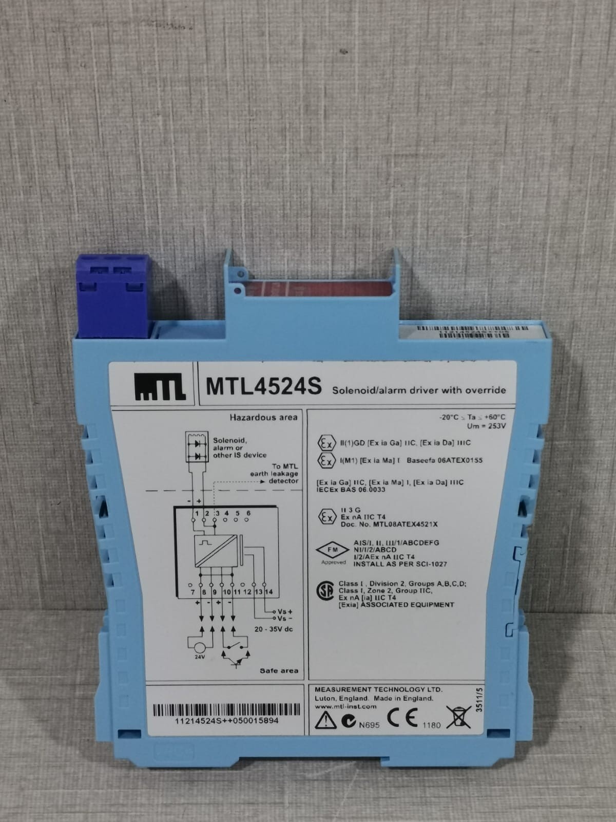 MTL4524S SOLENOID/ALARM DRIVER WITH OVERRIDE