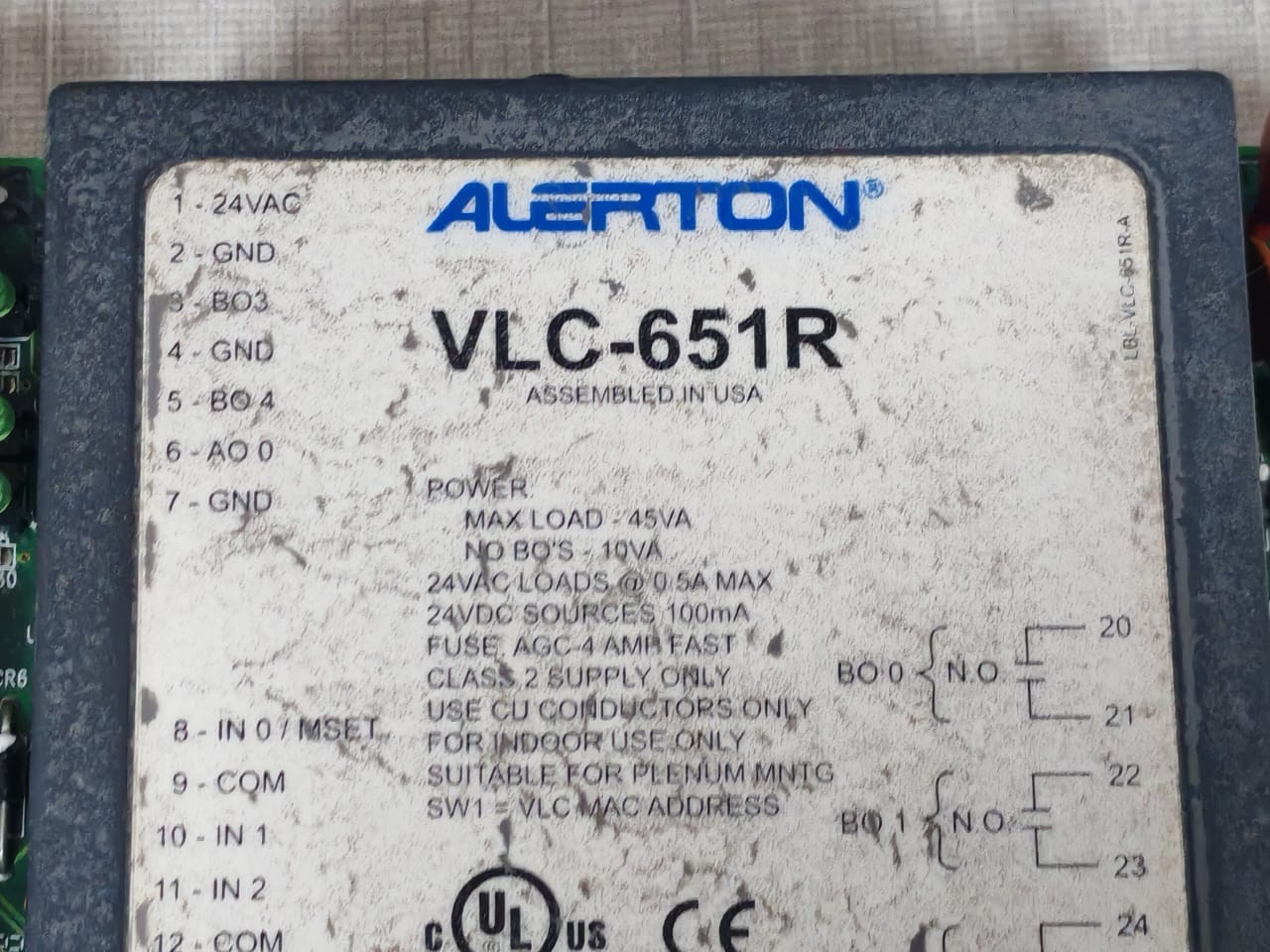 Alerton VLC-651RZ-K-C ALERTON VLC-651R / VLC-651RZ-K-C CONTROLLER 2