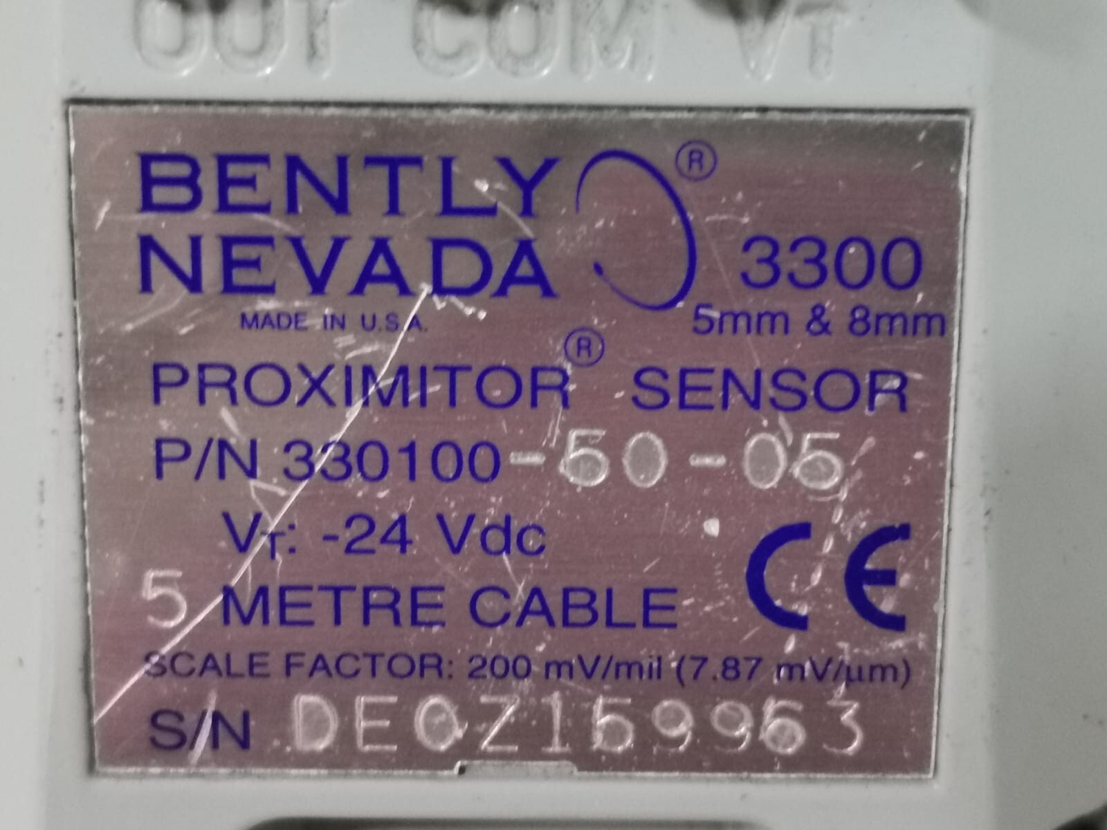 Bently Nevada BENTLY-NEVADA-3300 BENTLY NEVADA 3300 / 330100 PROXIMITOR SENSOR 5MM & 8MM 4