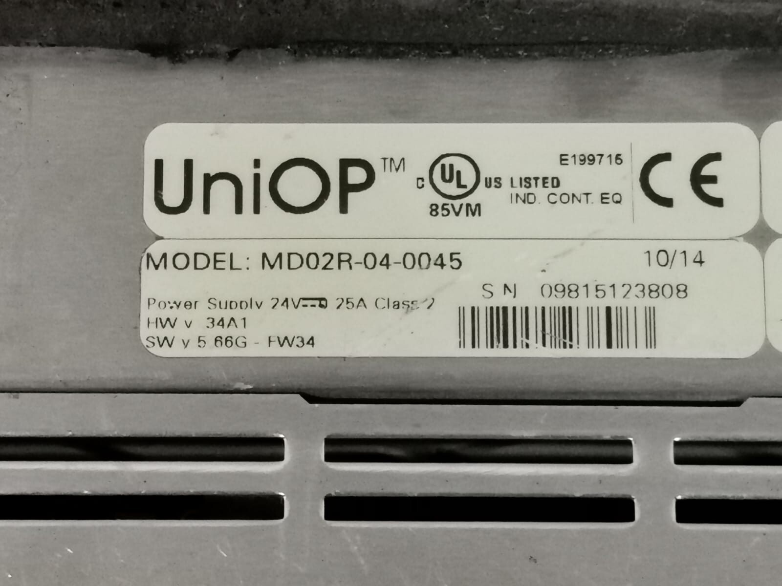 UniOP MD02R-04-0045 UNIOP MD02R-04-0045 Control Panel Operator Display 2