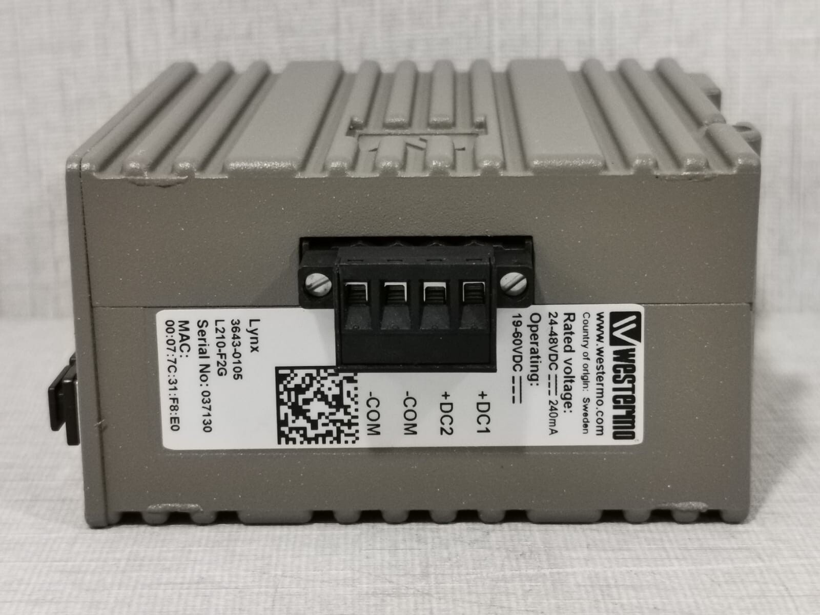 WESTERMO 3643-0105 WESTERMO L210-F2G ETHERNET SWITCH 3643-0105 L210F2G 8