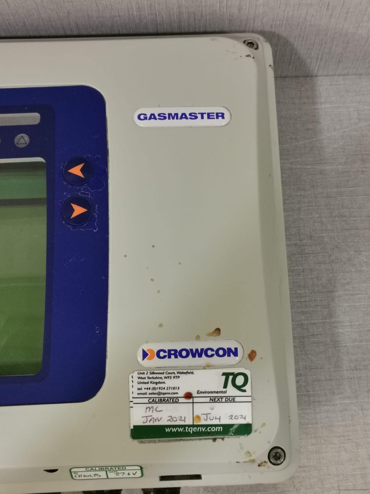 CROWCON GASMASTER CROWCON GASMASTER GAS DETECTOR CONTROL PANEL 2