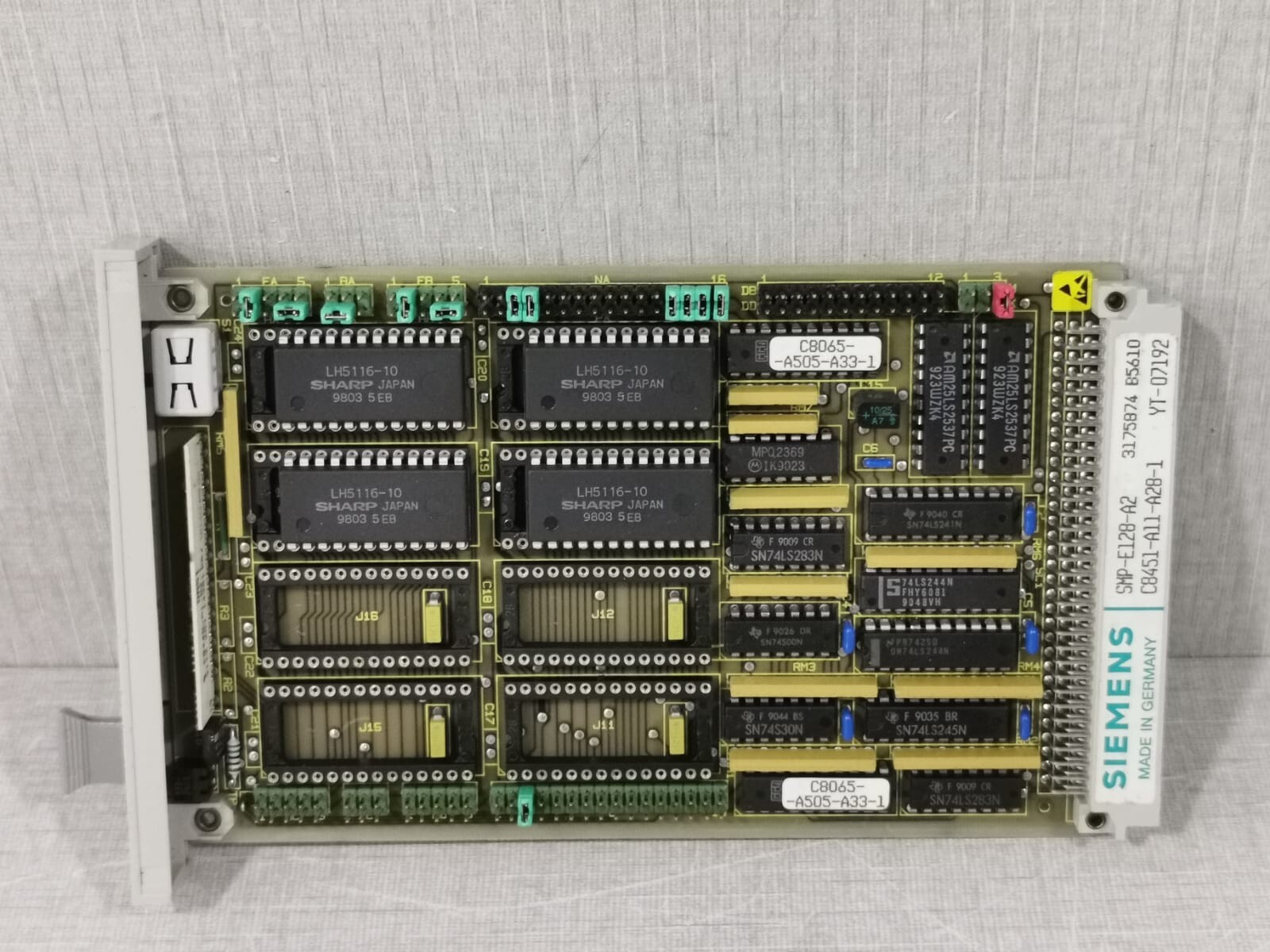Siemens SMP-E128-A2 SIEMENS C8451-A11-A28 SICOMP SMP-E128-A2 PLC MODULE 4