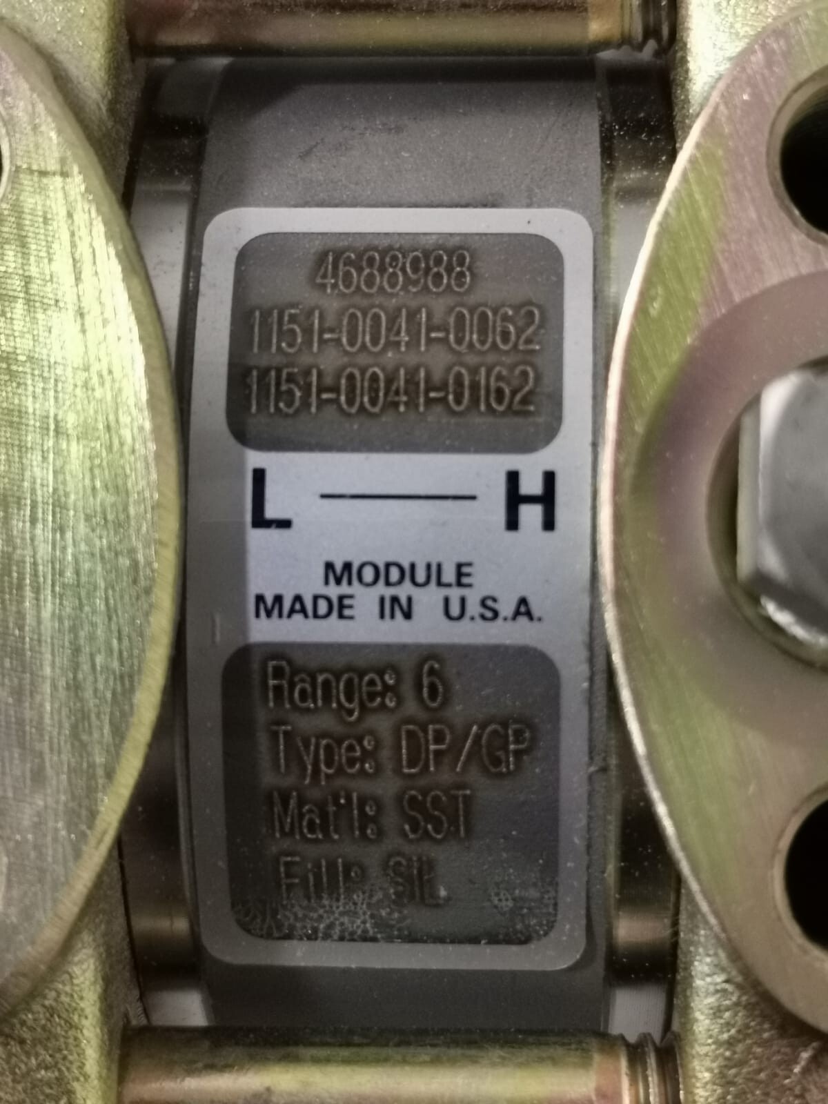 Rosemount 1151-GP6E12Q4 ROSEMOUNT 1151-GP6E12Q4 Pressure Transmitter 4