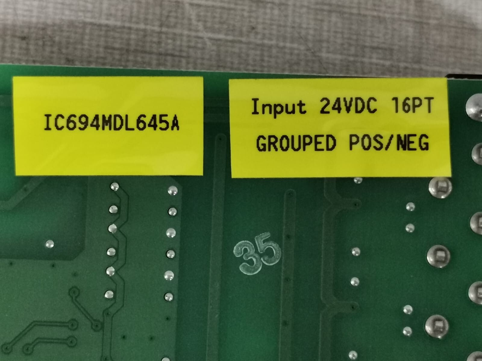 GE Fanuc IC694MDL645A GE Fanuc IC694MDL645A INPUT 24VDC 16PT GROUPED POS/NEG Main PCB Board 7