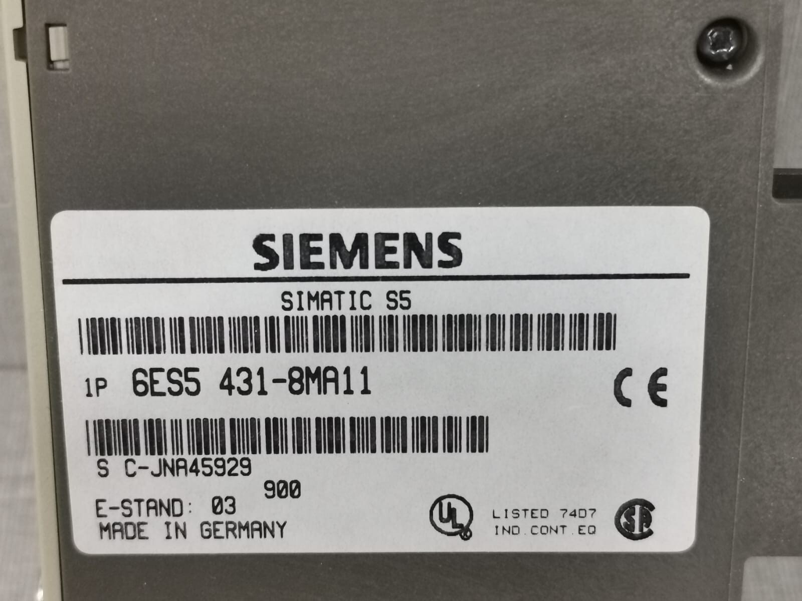 Siemens 6ES5 431-8MA11 SIEMENS SIMATIC 5 6ES5 431-8MA11 DIGITAL INPUT MODULE 7