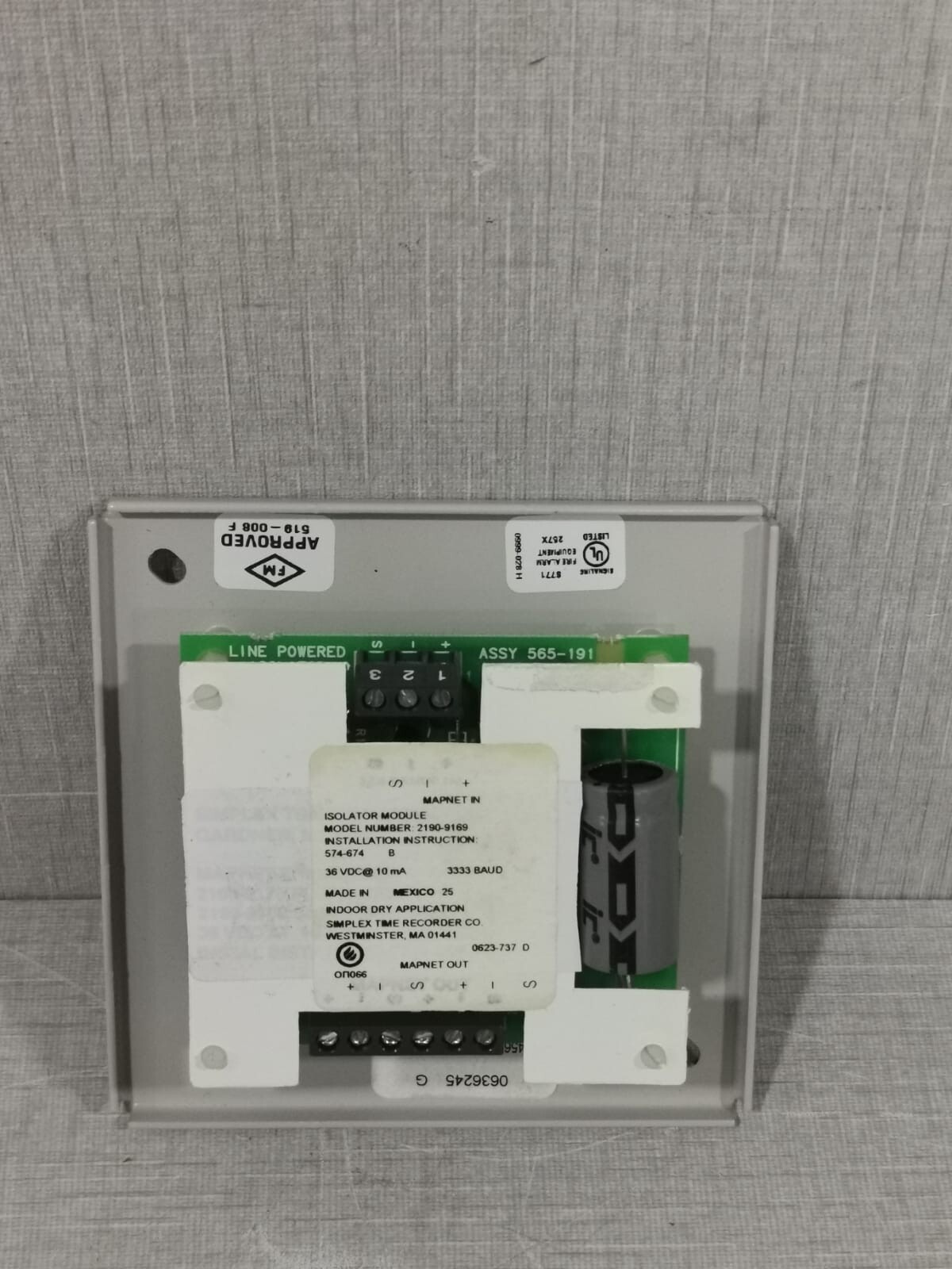 Simplex 2190-9169 SIMPLEX 2190-9169 ISOLATOR MODULE 3