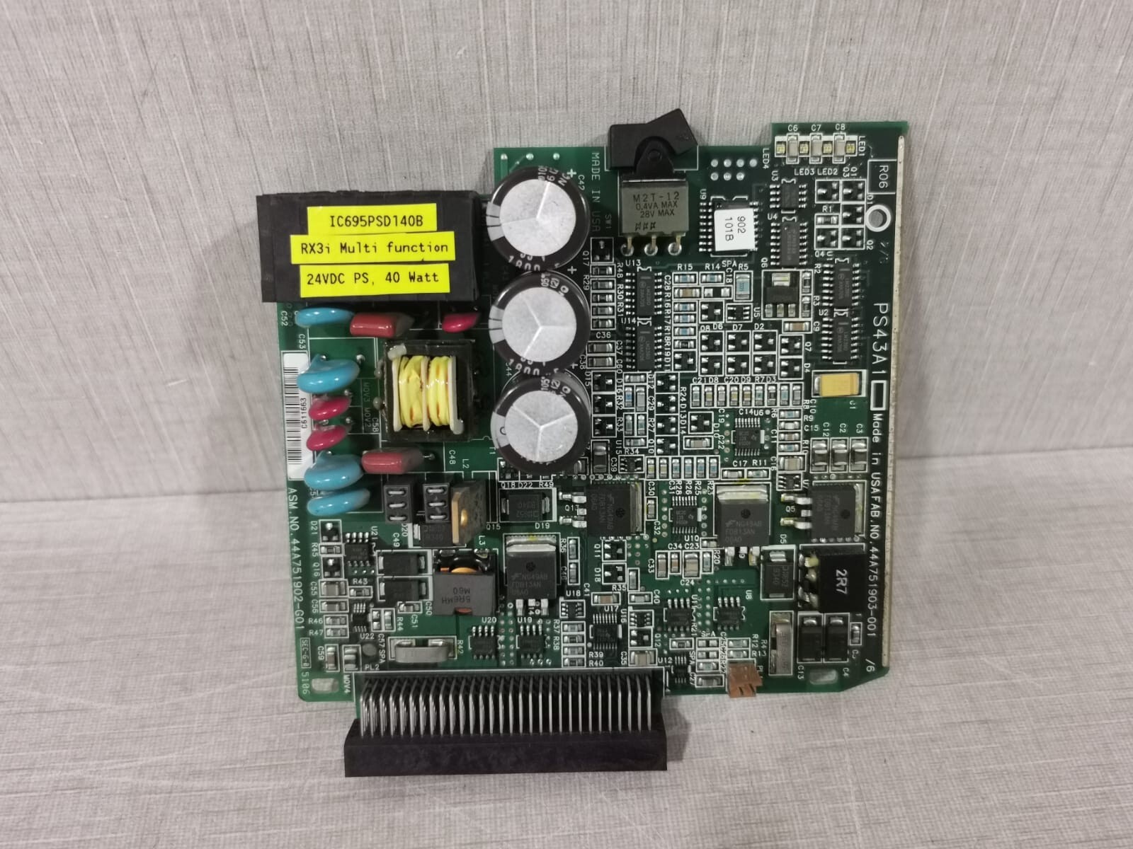GE Fanuc IC695PSD140B RX3i Multi Function 24VDC PS, 40 Watt Main PCB Board