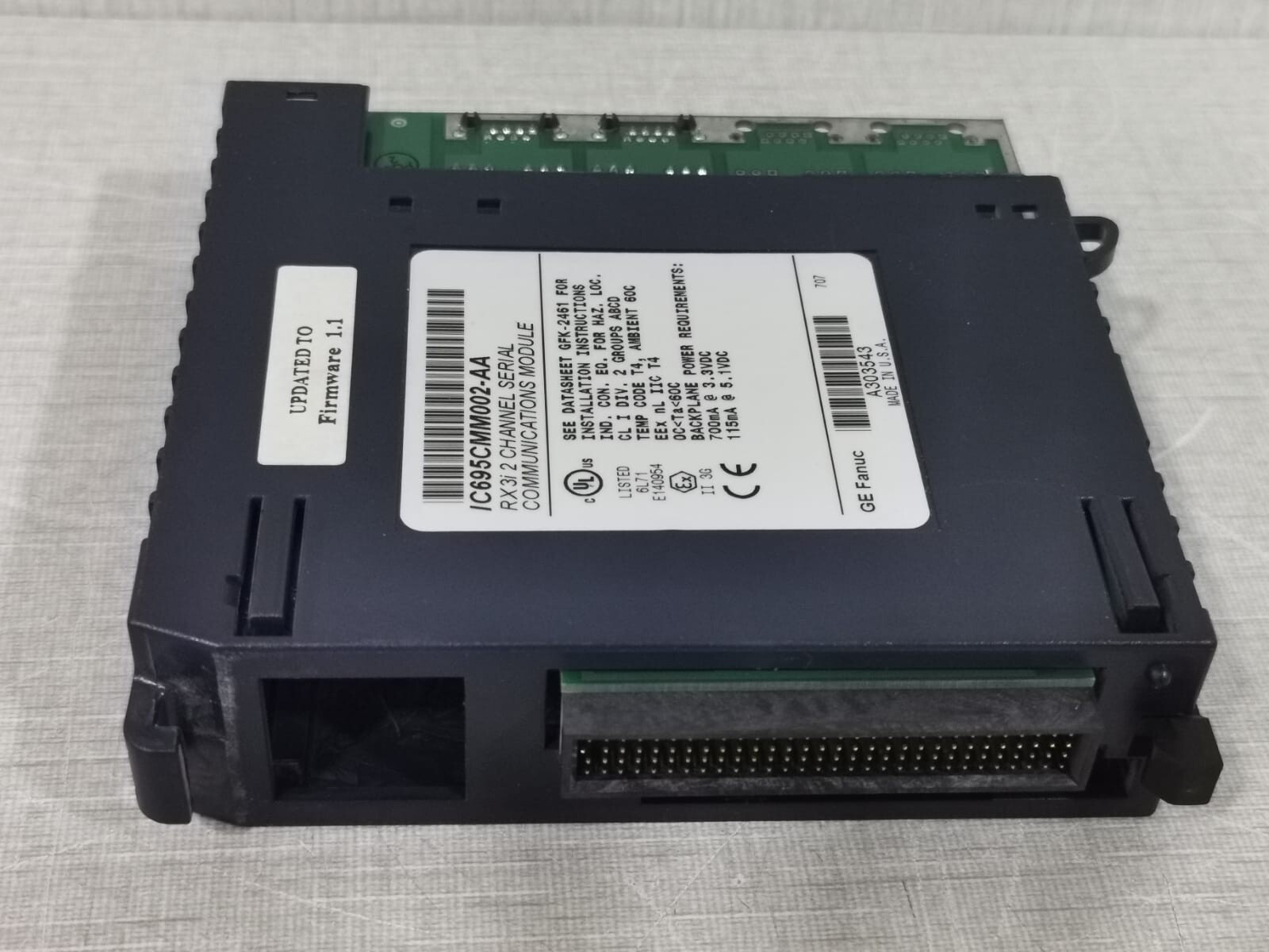 GE Fanuc IC695MM002-AA RX3i GE Fanuc IC695MM002-AA RX3i 2 Channel Serial Communications Module 7