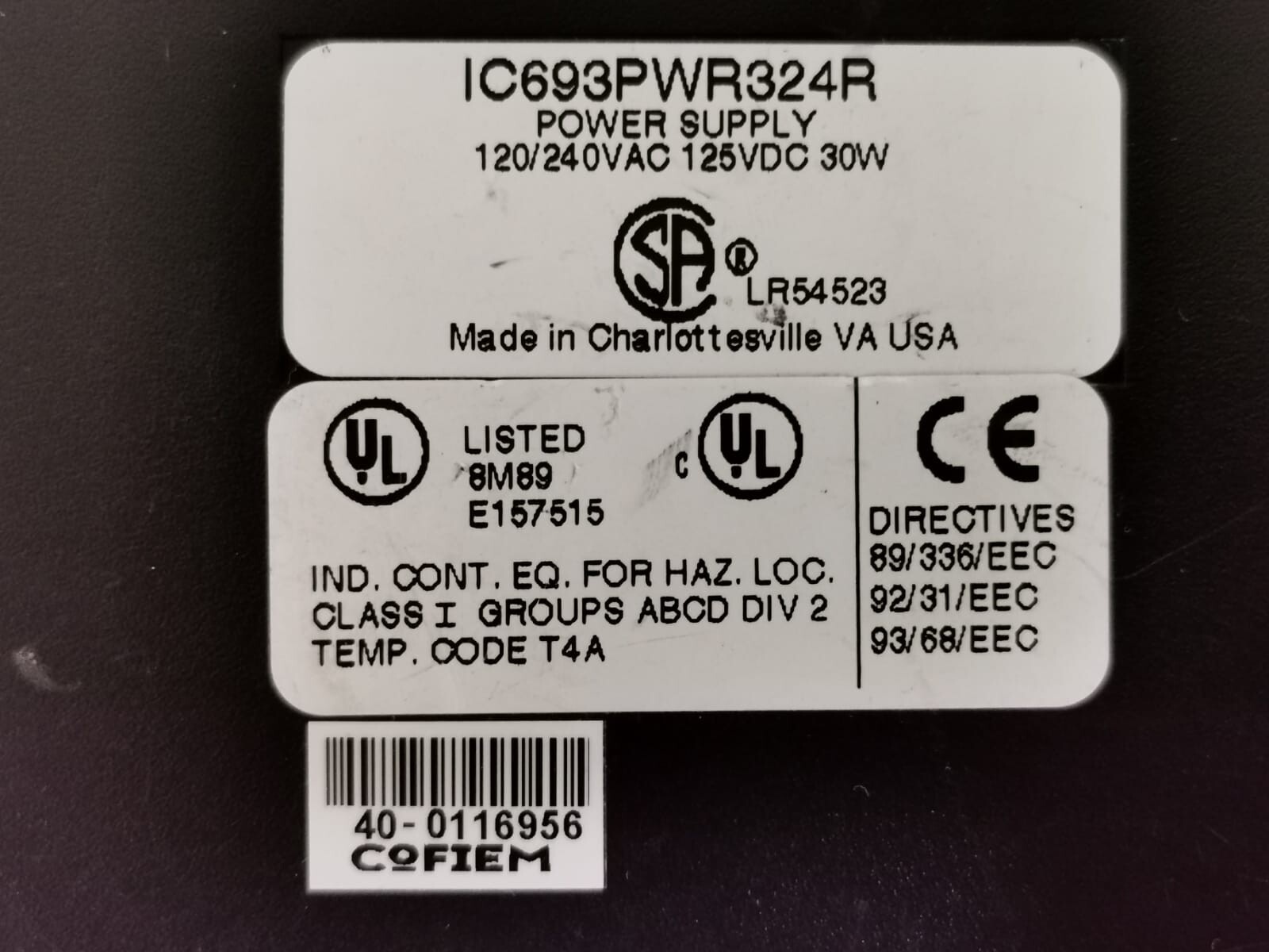 GE IC693PWR324R GE Alstom CEGELEC IC693PWR324R ALSPA 80-35 Power Supply 4