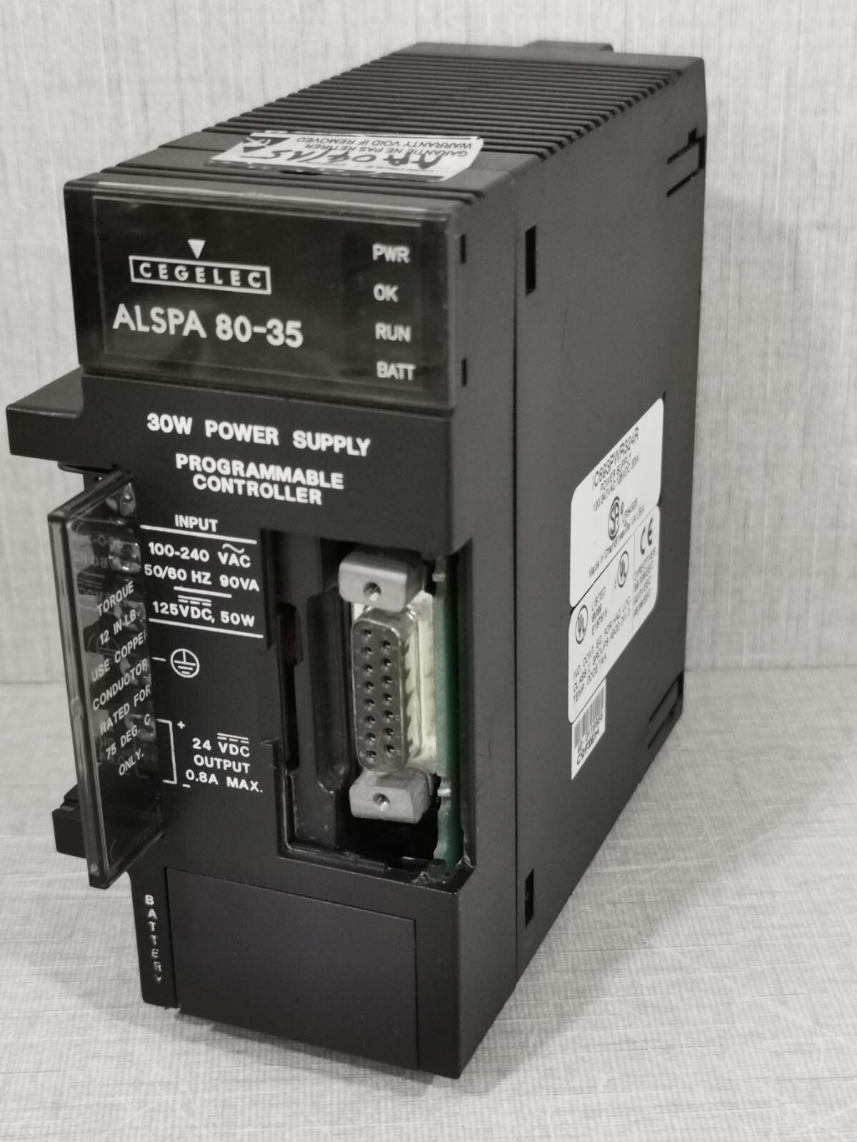 GE IC693PWR324R GE Alstom CEGELEC IC693PWR324R ALSPA 80-35 Power Supply 6