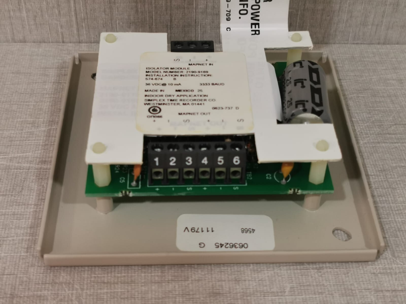 Simplex 2190-9169 SIMPLEX 2190-9169 MAPNET II ISOLATOR MODULE 5