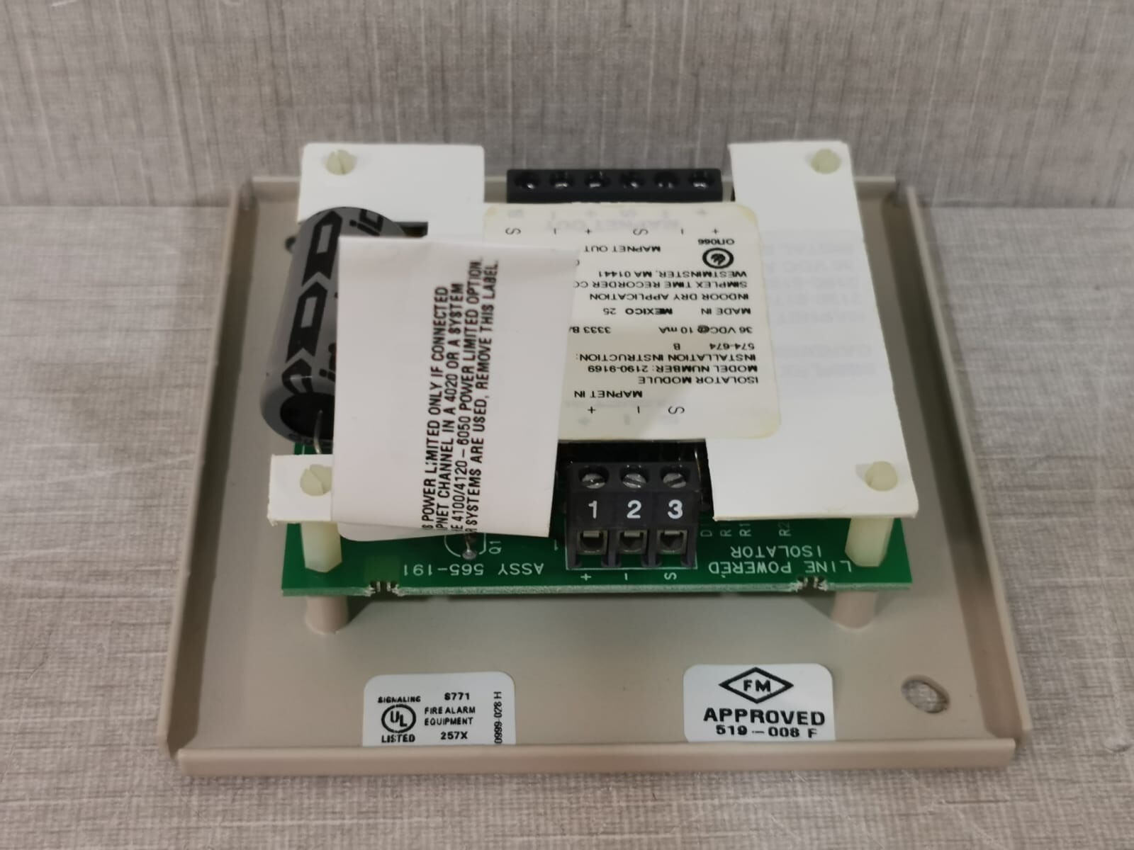 Simplex 2190-9169 SIMPLEX 2190-9169 MAPNET II ISOLATOR MODULE 7