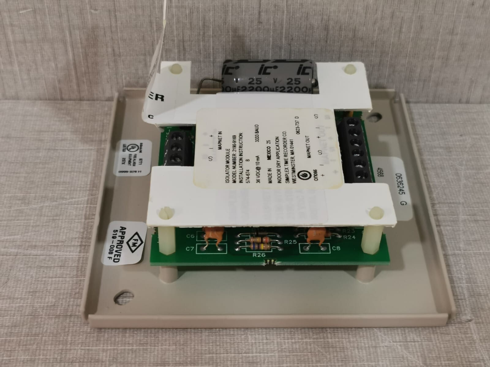 Simplex 2190-9169 SIMPLEX 2190-9169 MAPNET II ISOLATOR MODULE 8
