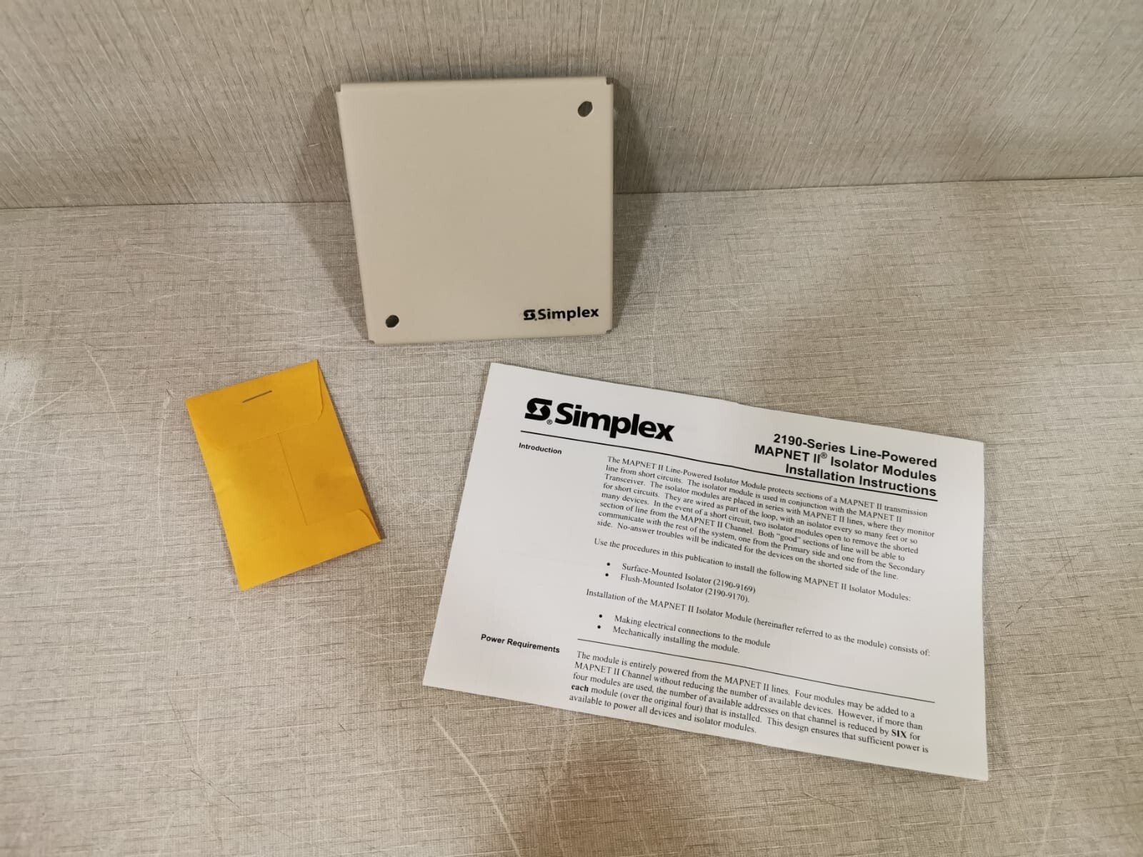 SIMPLEX 2190-9169 MAPNET II ISOLATOR MODULE