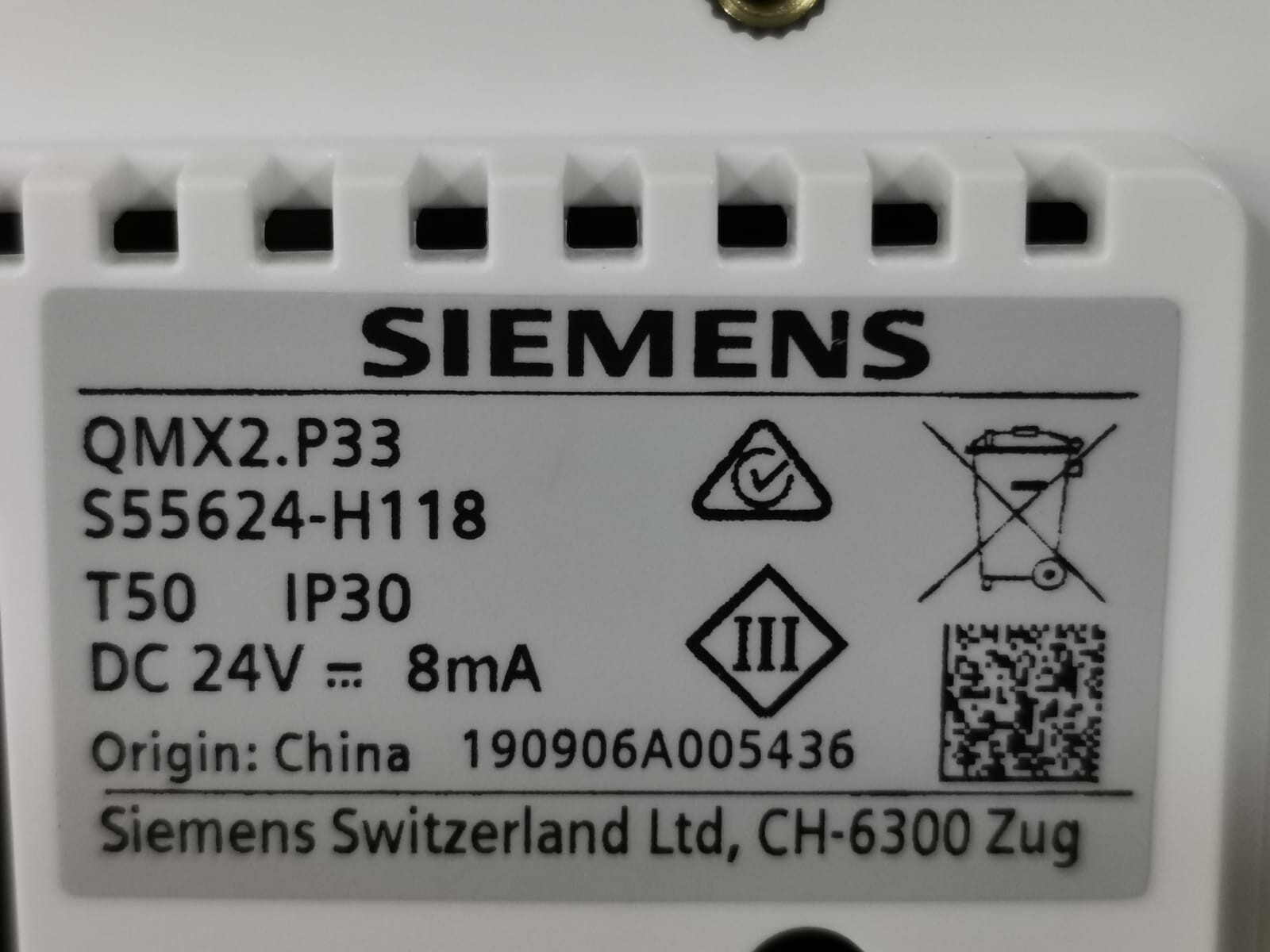 Siemens QMX2.P33 SIEMENS QMX2.P33 ROOM TEMPERATURE CONTROL UNIT 5