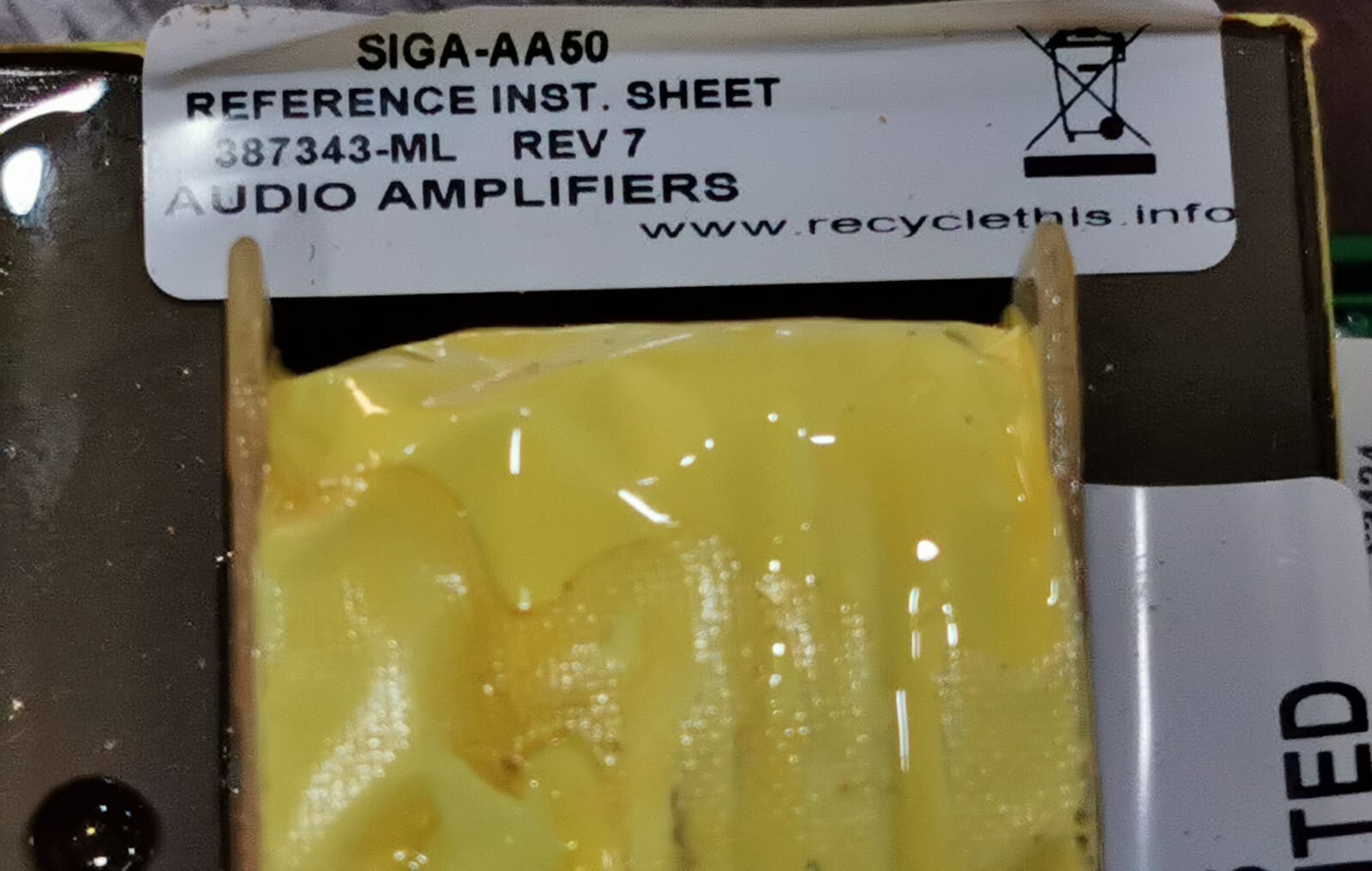 Edwards SIGA-AA50 Edwards SIGA-AA50 Fire Alarm Audio Amplifier PCB Board 2