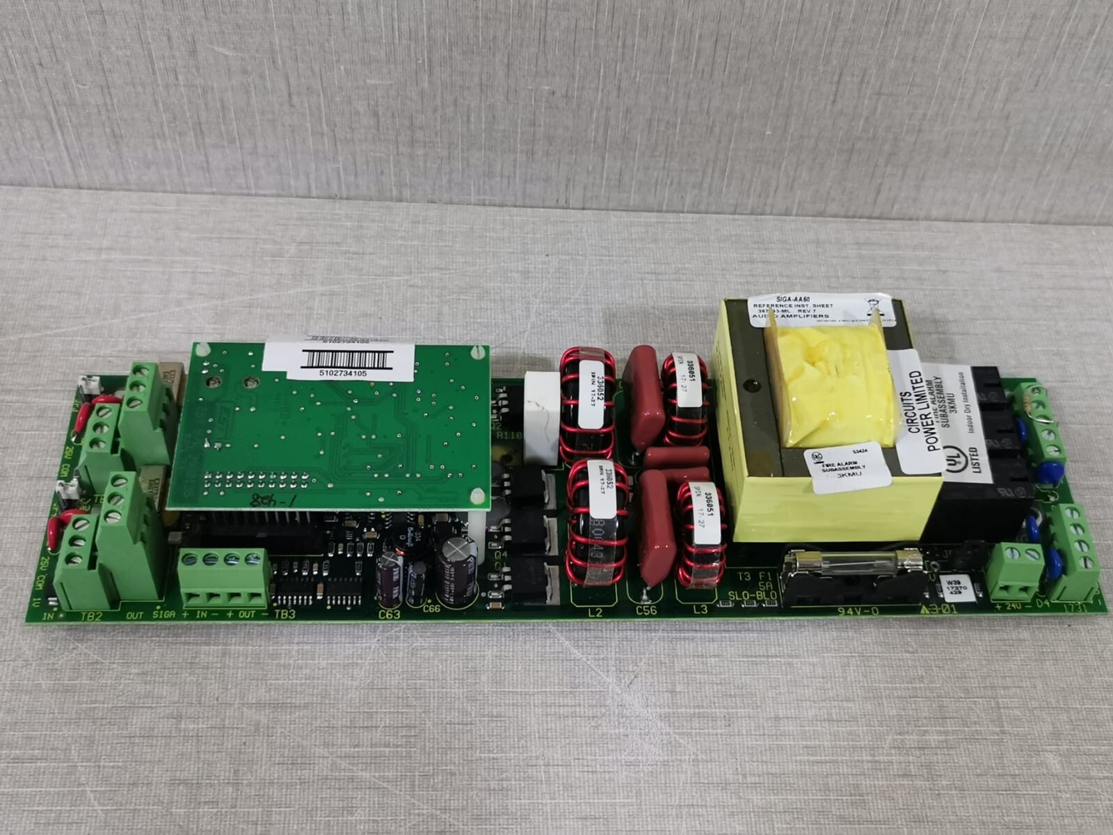 Edwards SIGA-AA50 Edwards SIGA-AA50 Fire Alarm Audio Amplifier PCB Board 6