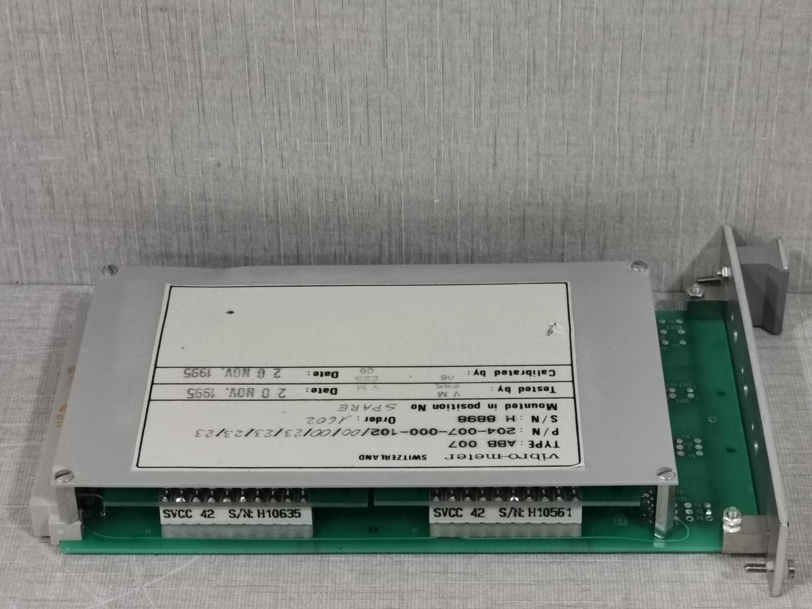 VIBRO-METER 204-007-000-102 VIBRO-METER ABB 007 /204-007-000-102 U/I MODULE 8