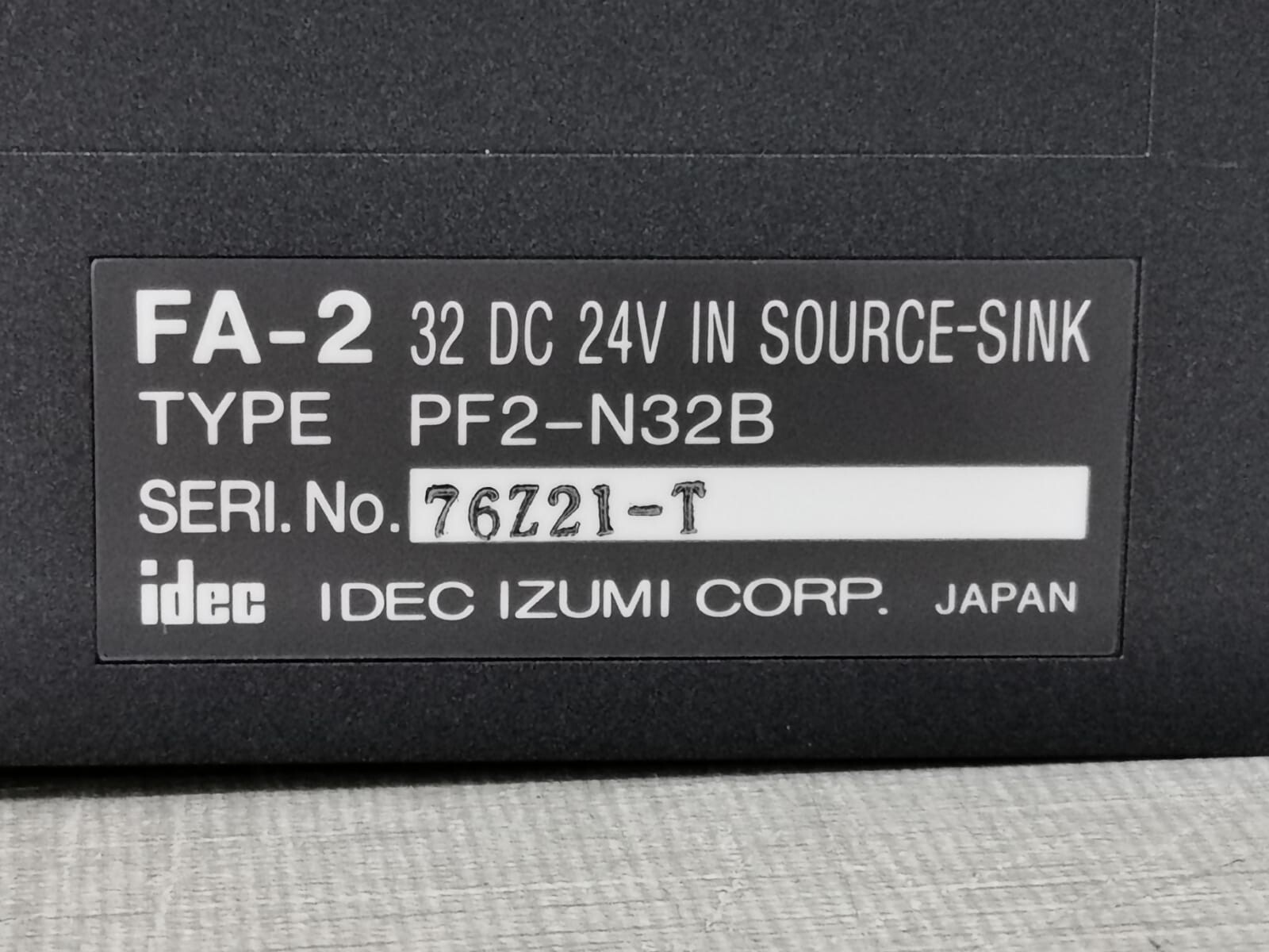 IDEC IZUMI PF2-N32B IDEC IZUMI PF2-N32B FA-2 Series 32 DC 24V Source/Sink Input Module 2
