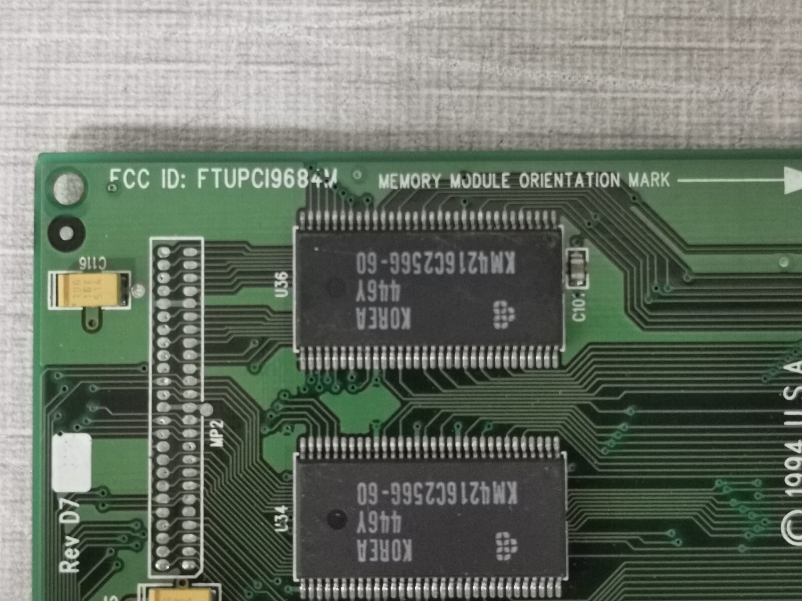 Diamond MultiMedia STEALTH 64 VIDEO VRAM PCI Diamond MultiMedia STEALTH 64 VIDEO VRAM PCI REV.D7 Main PCB Board 2