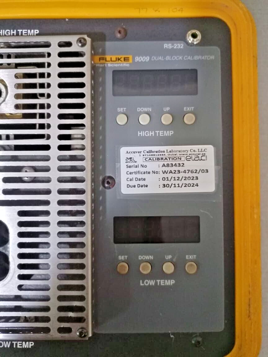 Fluke 9009 FLUKE hart scientific 9009 Dual-Well Dry-Block Calibrator 15℃ - 350℃ 4