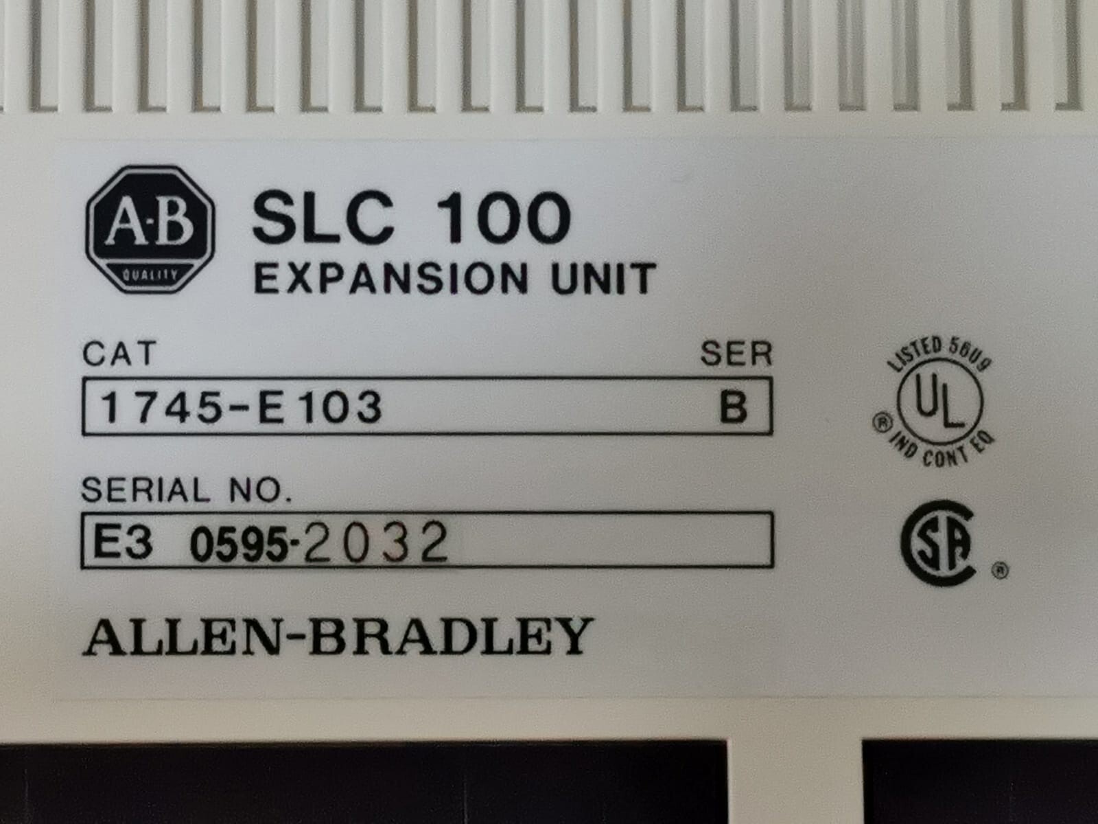Allen Bradley 1745-E103 Allen Bradley 1745-E103 Ser. B SL 100 Programmable Controller 2