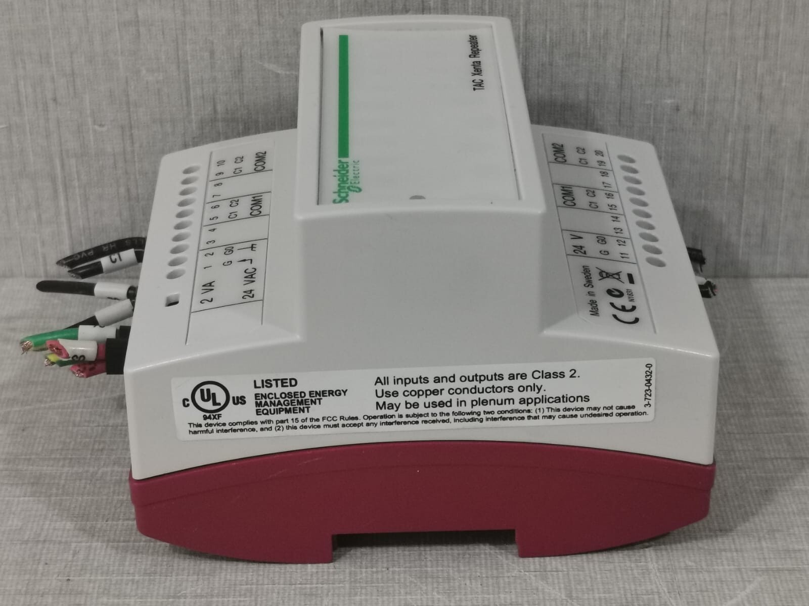 Schneider Electric 0-073-0912-0 SCHNEIDER ELECTRIC TAC XENTA REPEATER 0-073-0912-0 WITH BASE 5