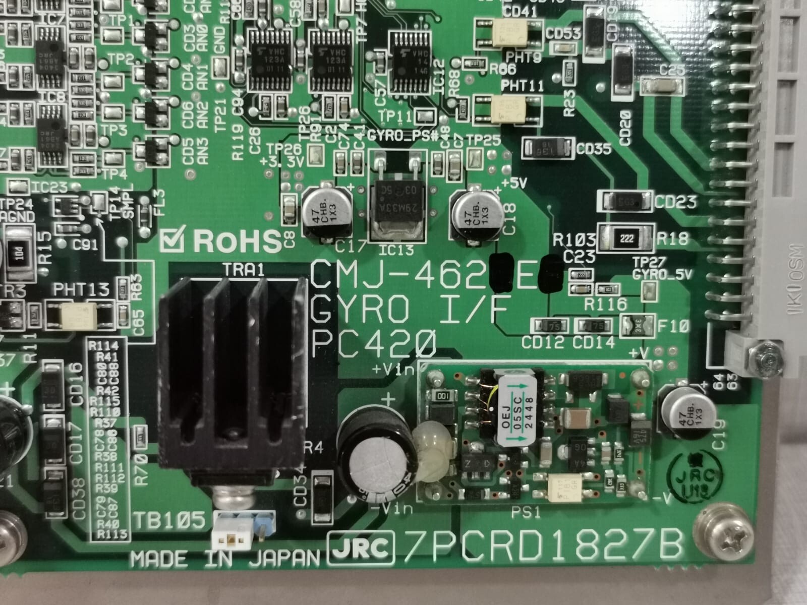 JRC CMJ-462E JRC CMJ-462E GYRO I/F PC420 BOARD -7PCRD1827B 2