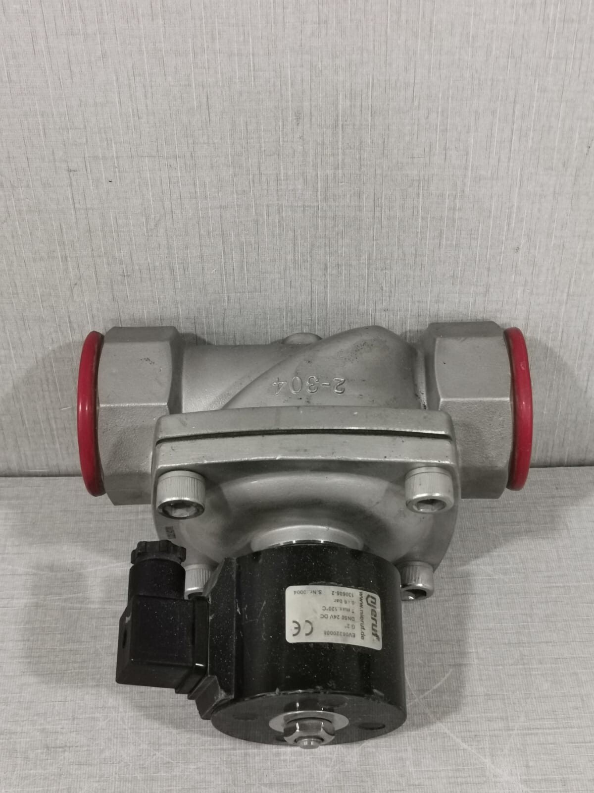 NEIRUF EV06220008 NEIRUF Solenoid valve DN50 G 2" Inch stainless steel EV06220008 NBR 24V DC 6
