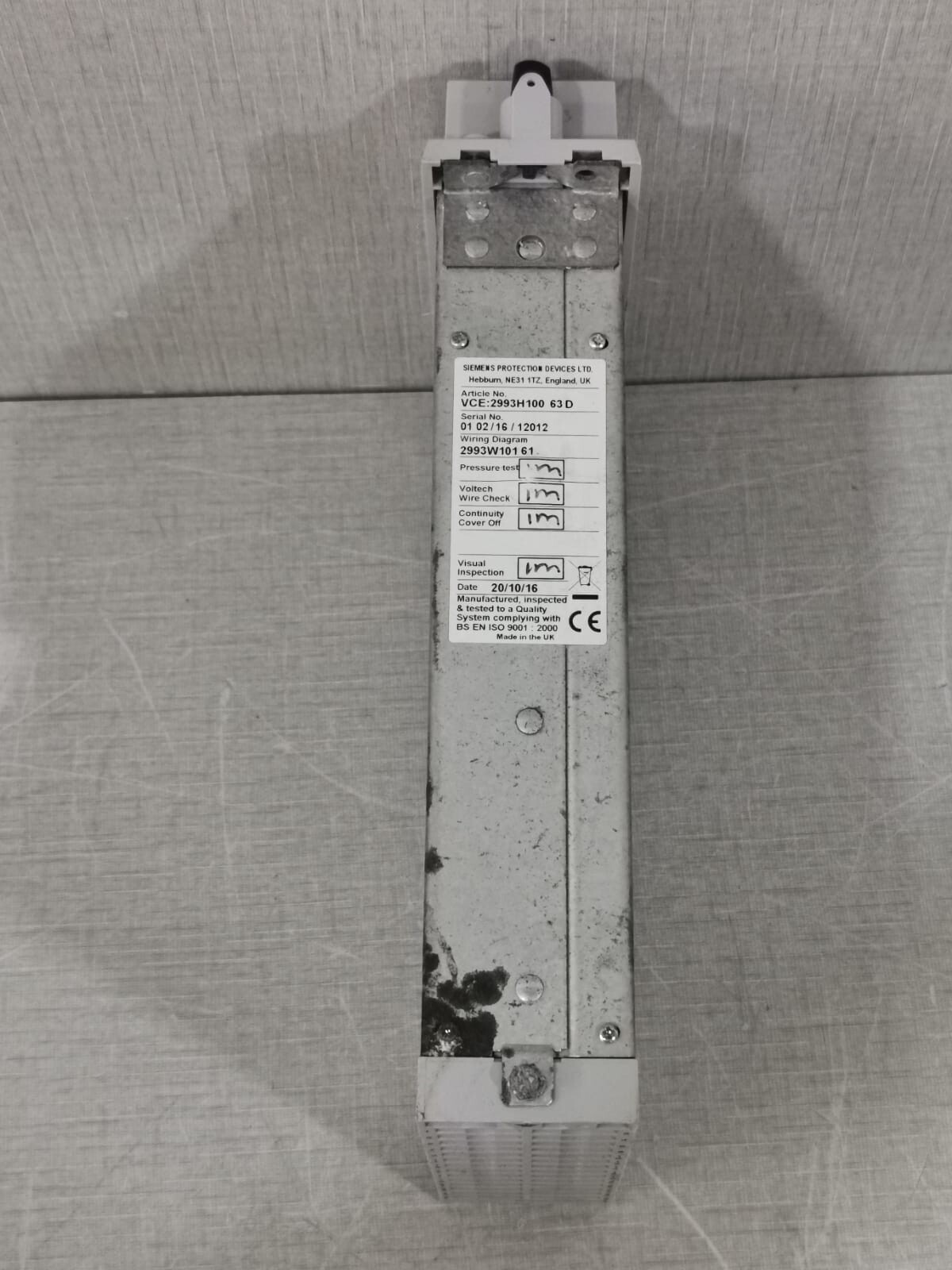 Siemens 2993H100 SIEMENS REYROLLE 2RMLG02 TEST BLOCK 2993H100 63 D 4