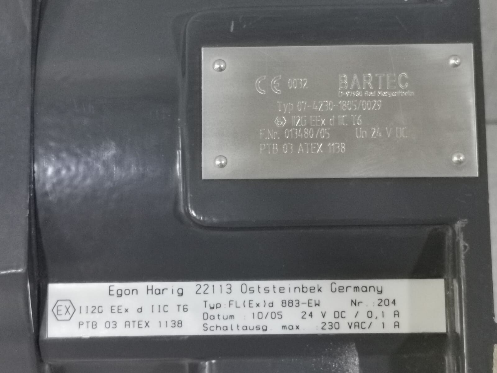 BARTEC 07-4230-1805/0029 BARTEC 07-4230-1805/0029 2