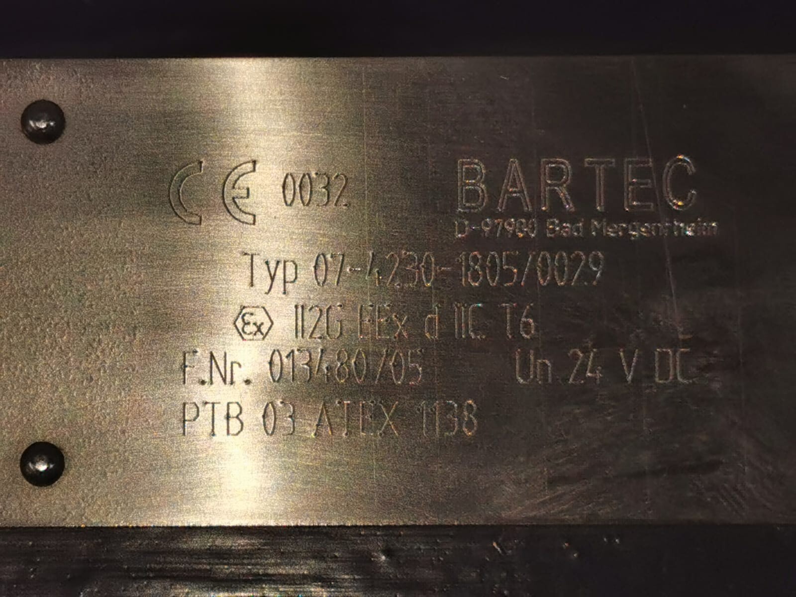 BARTEC 07-4230-1805/0029 BARTEC 07-4230-1805/0029 9