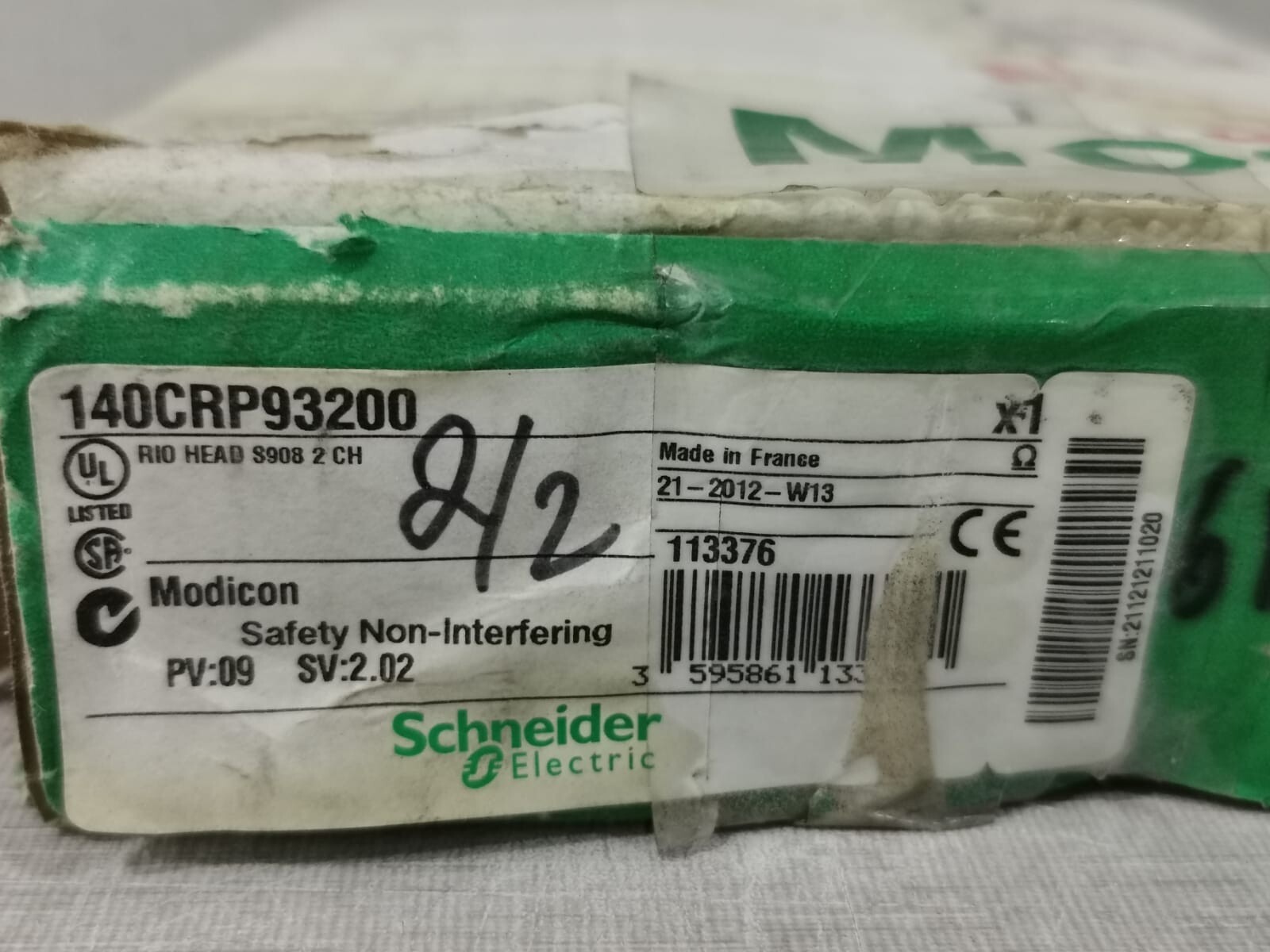 Schneider Electric PV.09 SCHNEIDER ELECTRIC 140CRP93200 PV.09/ SV 2.02 RIO HEAD-END ADAPTOR MODULE 4