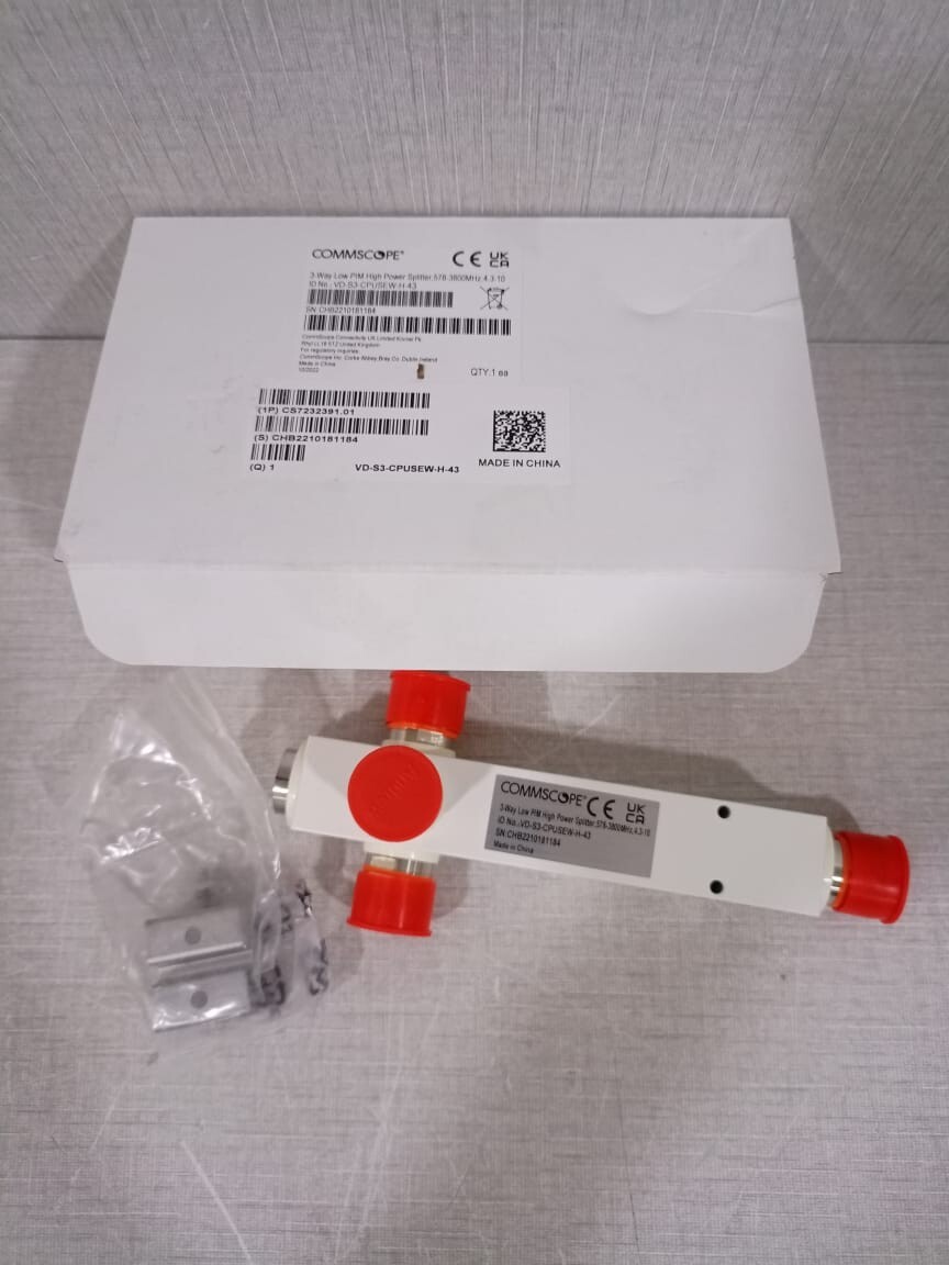 COMMSCOPE VD-S3-CPUSEW-H-43 3-Way Low P/M High Power Splitter With Clip