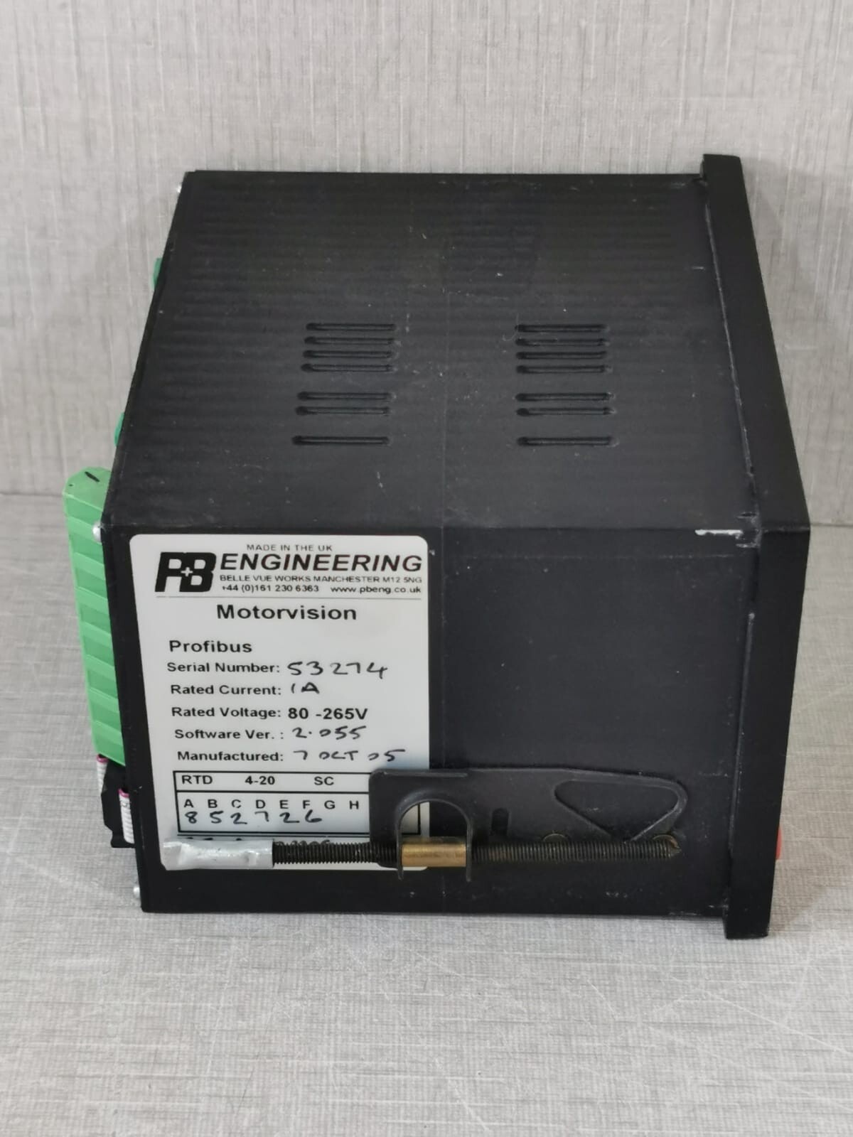 P+B ENGINEERING PROFIBUS P+B ENGINEERING MOTORVISION PROFIBUS DIGITAL PROTECTION RELAY 10