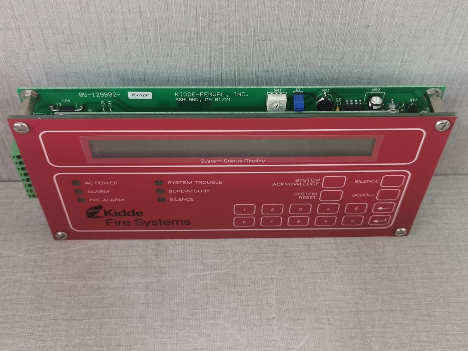 KIDDE-FENWAL 76-600000-005 Kidde-Fenwal 76-600000-005 Module Remote Display/Control Aries (RDCM) 9