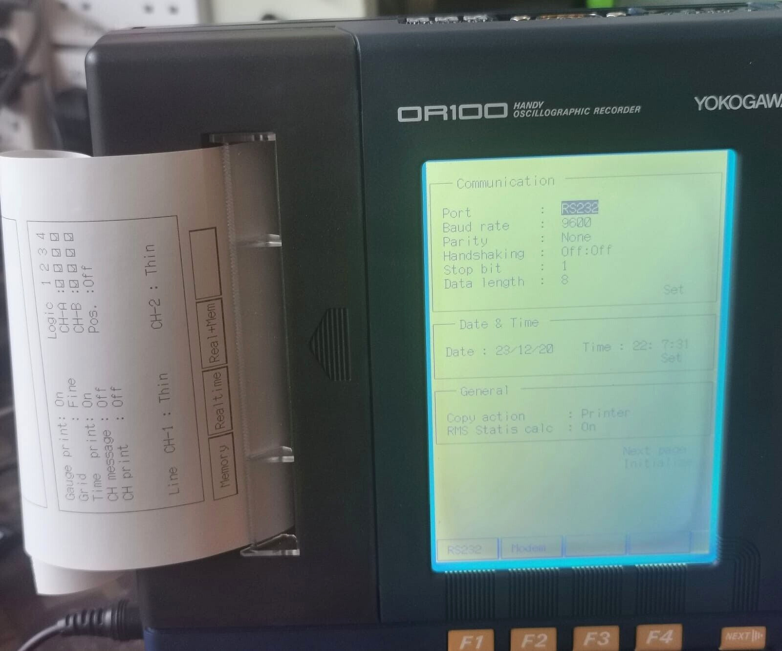 Yokogawa OR121-2 YOKOGAWA OR121-2/OR100 HANDY OSCILLOGRAPHIC RECORDER WITH BAG & ADAPTER 3