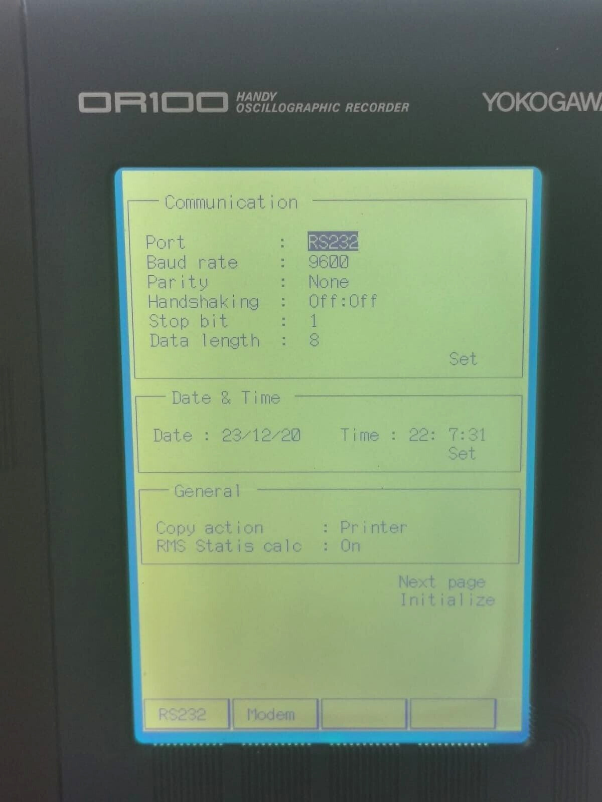 Yokogawa OR121-2 YOKOGAWA OR121-2/OR100 HANDY OSCILLOGRAPHIC RECORDER WITH BAG & ADAPTER 4