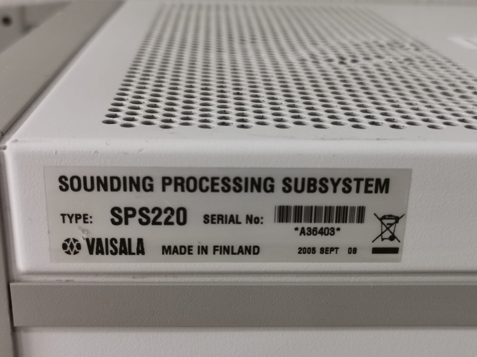 Vaisala SPS220 VAISALA SPS220 SOUNDING PROCESSING SUBSYSTEM 2