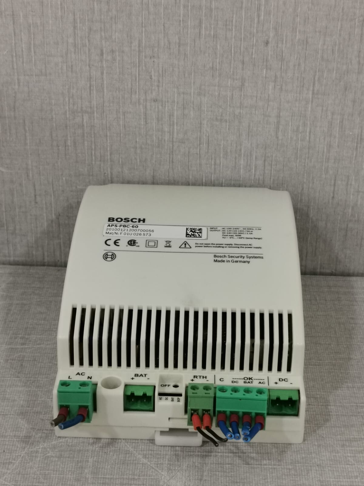 Bosch APS-PBC-60 BOSCH APS-PBC-60 POWER SUPPLY F01U026573 3