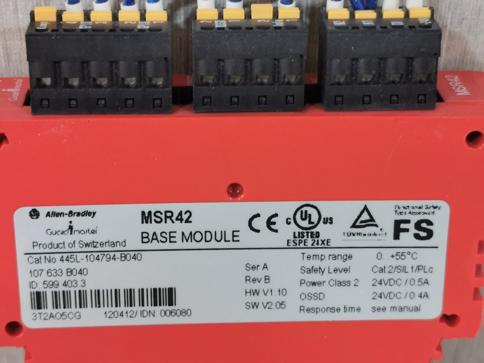 Allen-Bradley 445L-104794-B040 Allen-Bradley MSR42 Base Module 445L-104794-B040 2