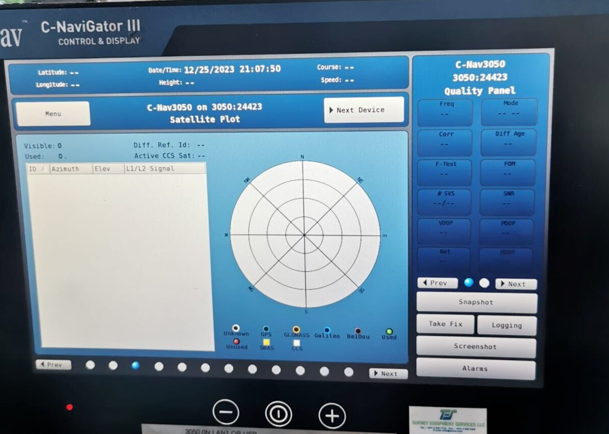 OCEANEERING HD 13T21 CCC-HDC-NABN-40152 OCEANEERING C-NaviGator III Control and Display HD 13T21 CCC-HDC-NABN-40152 3